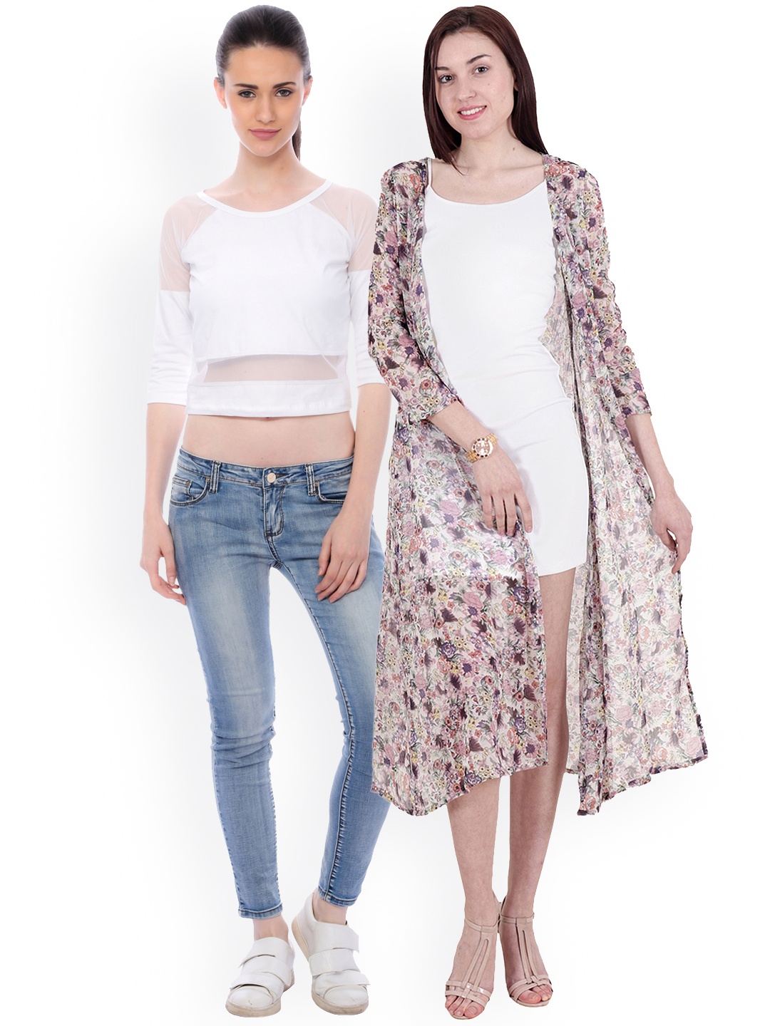 

SCORPIOUS Women Pack of Shrug & Top, Multi