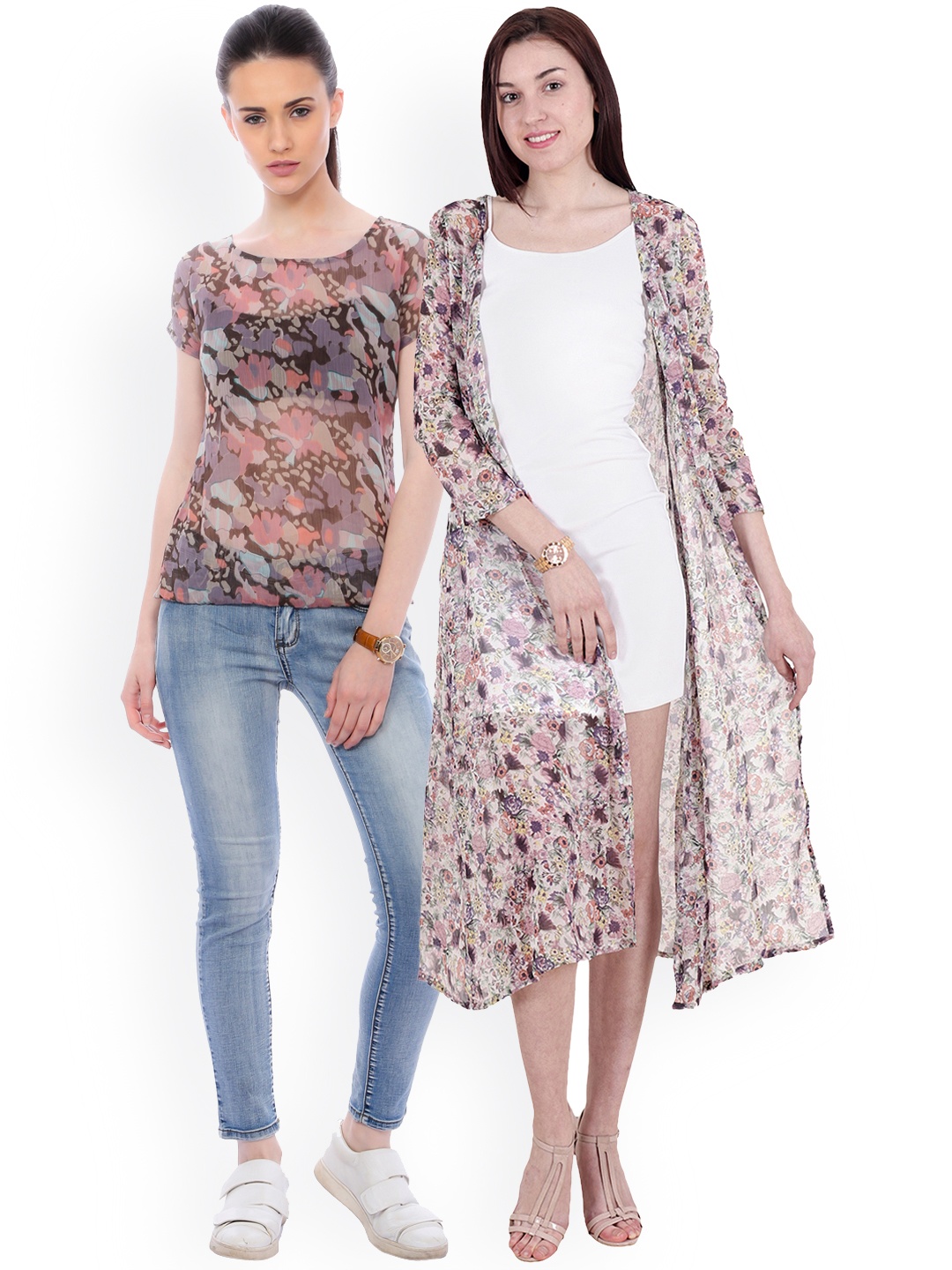 

SCORPIOUS Women Pack of Shrug & Top, Multi