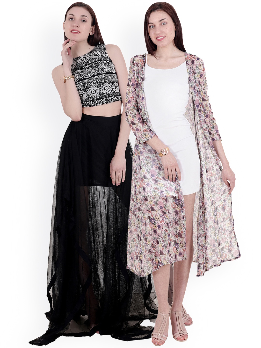 

SCORPIOUS Women Pack of Shrug & Top, Multi