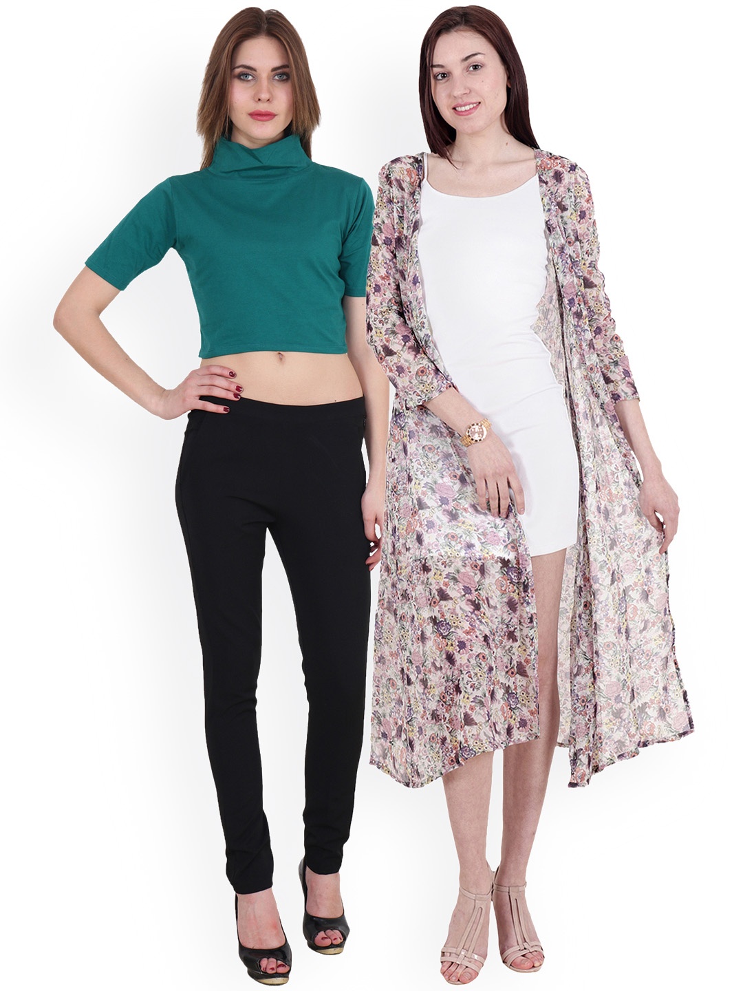 

SCORPIOUS Women Pack of Shrug & Top, Multi