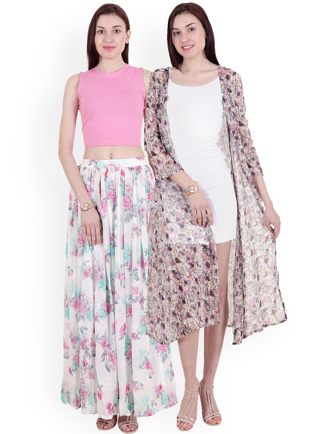 

SCORPIOUS Women Pack of Shrug & Top, Multi