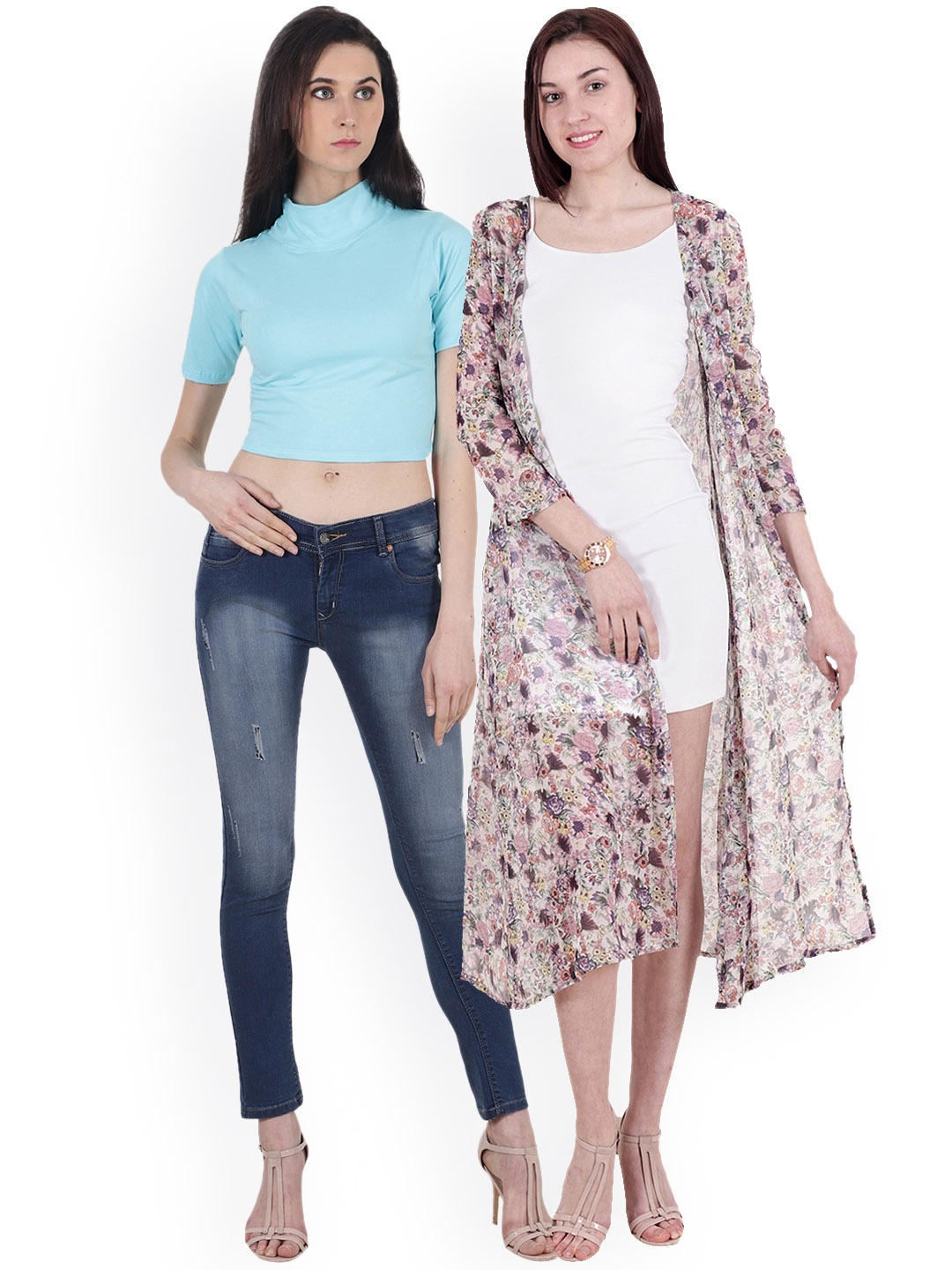 

SCORPIOUS Women Pack of Shrug & Top, Multi
