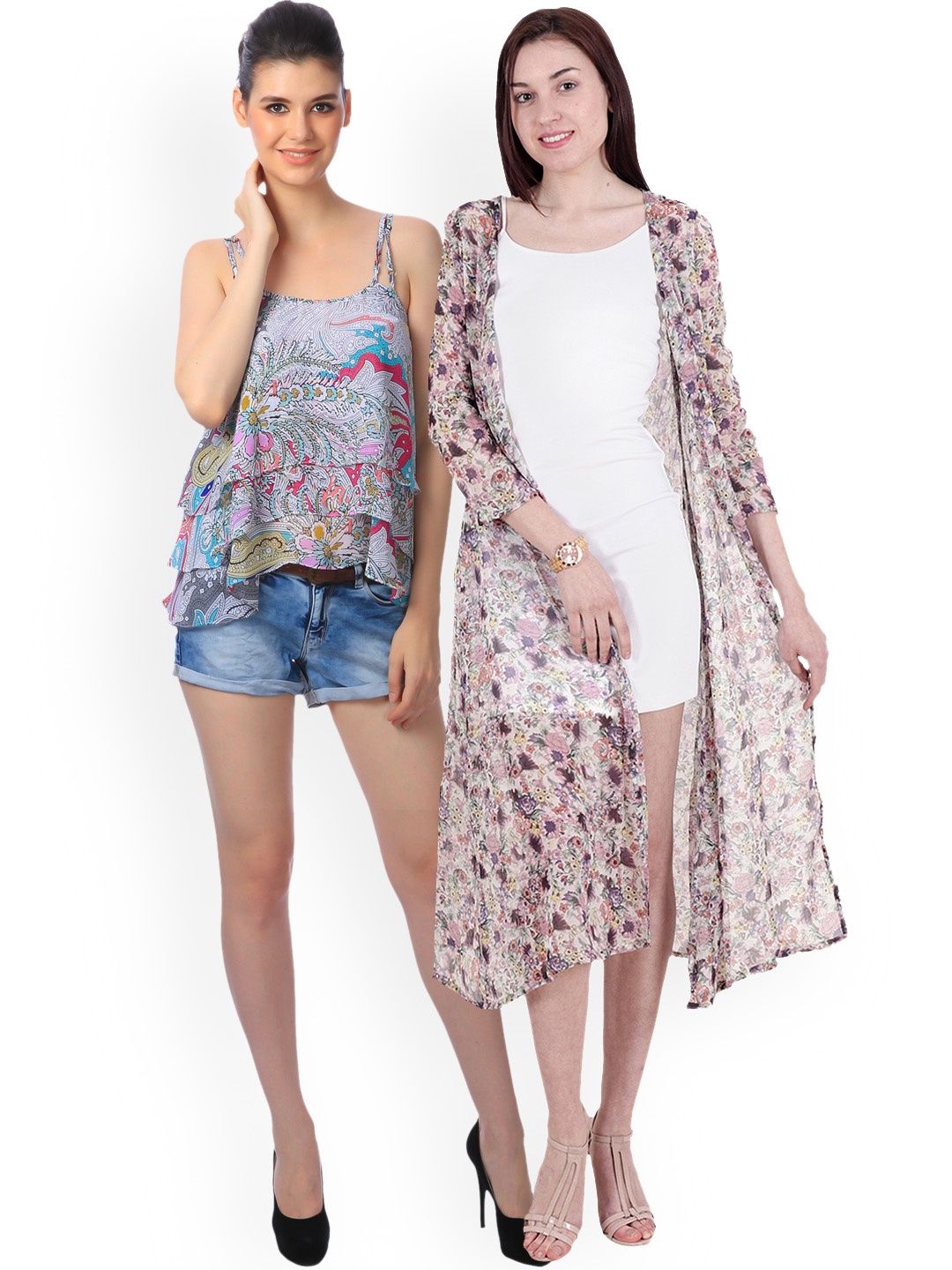 

SCORPIOUS Women Pack of Shrug & Top, Multi