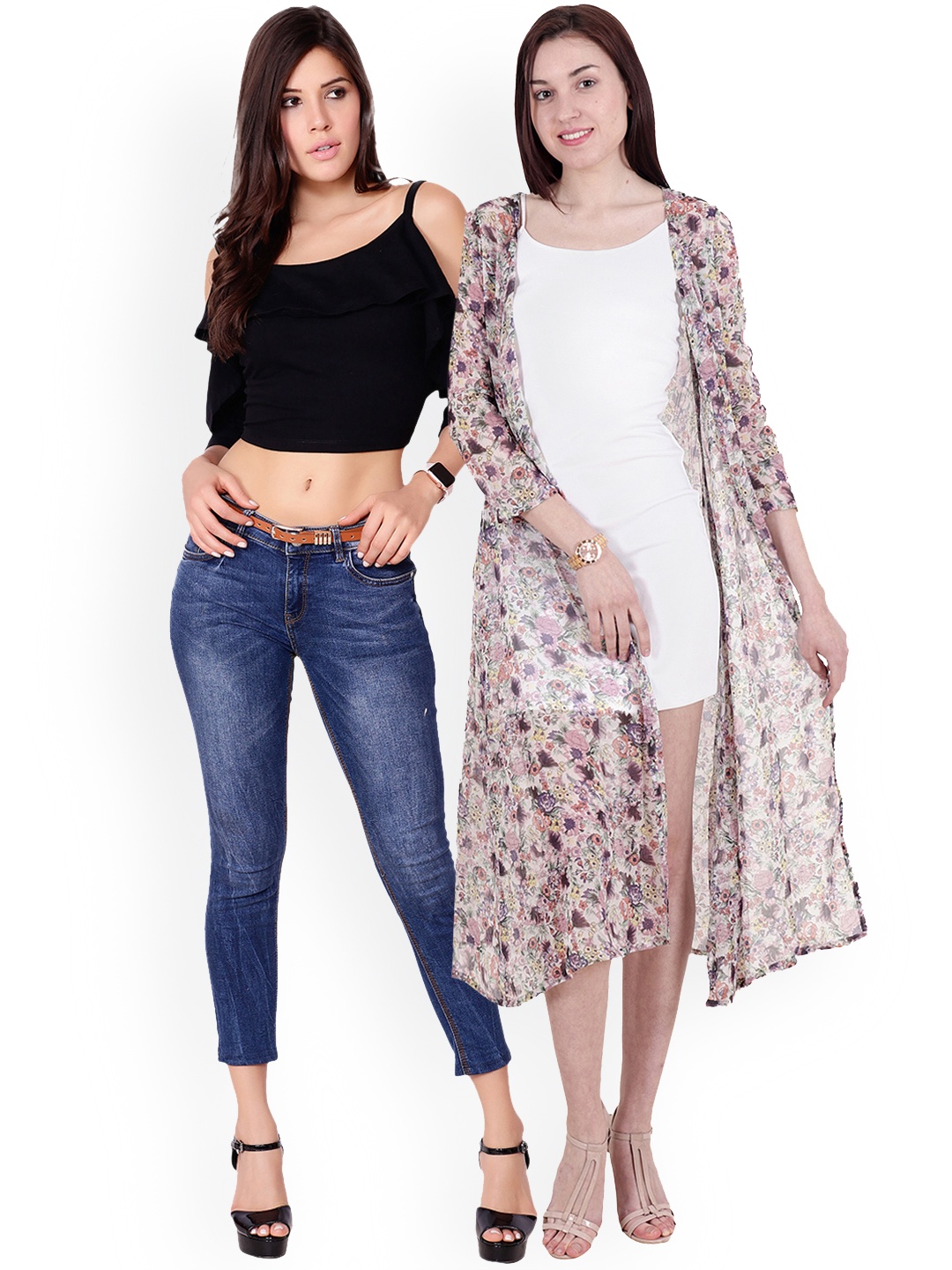 

SCORPIOUS Women Pack of Shrug & Top, Multi