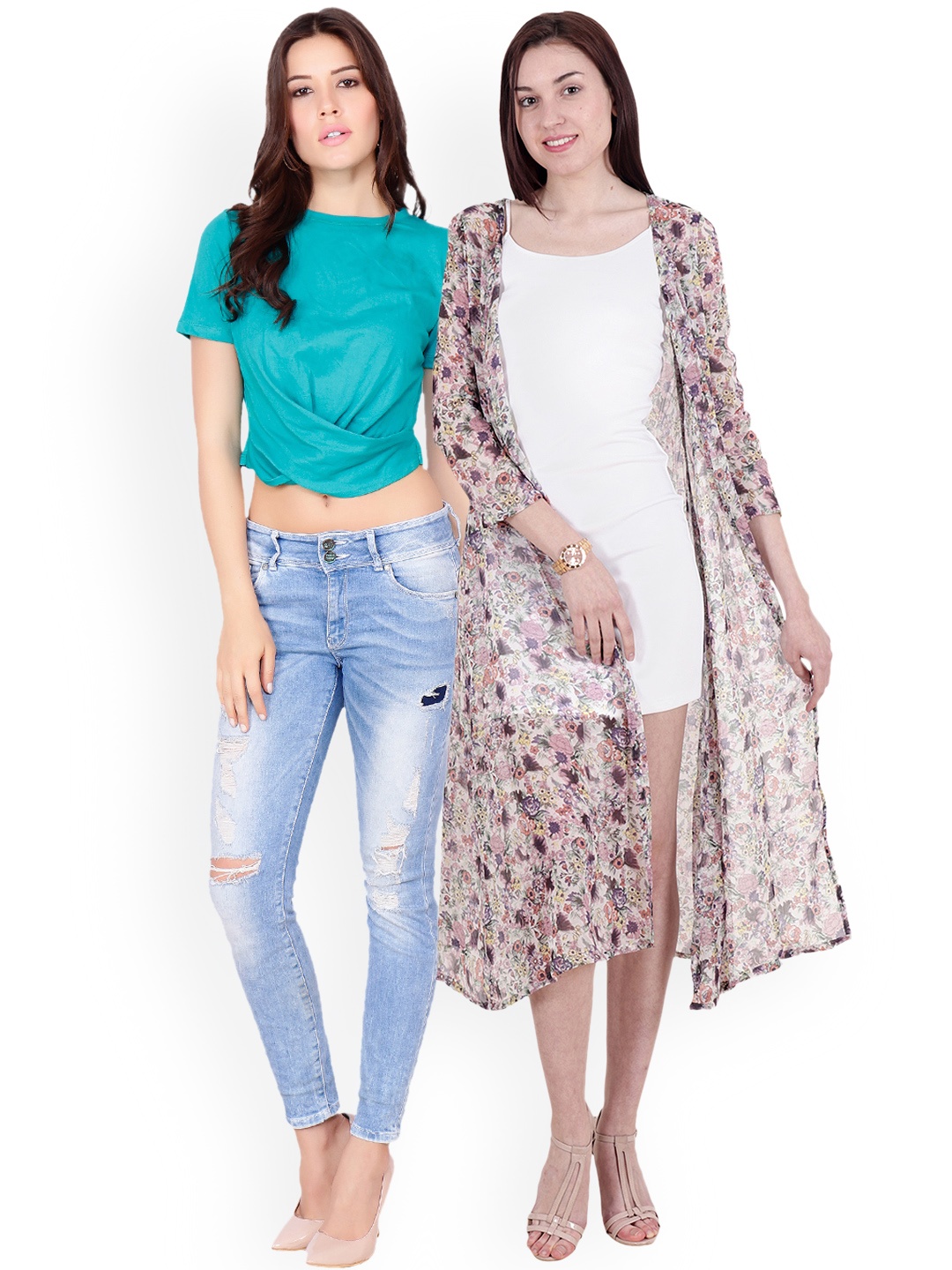 

SCORPIOUS Women Pack of Shrug & Top, Multi