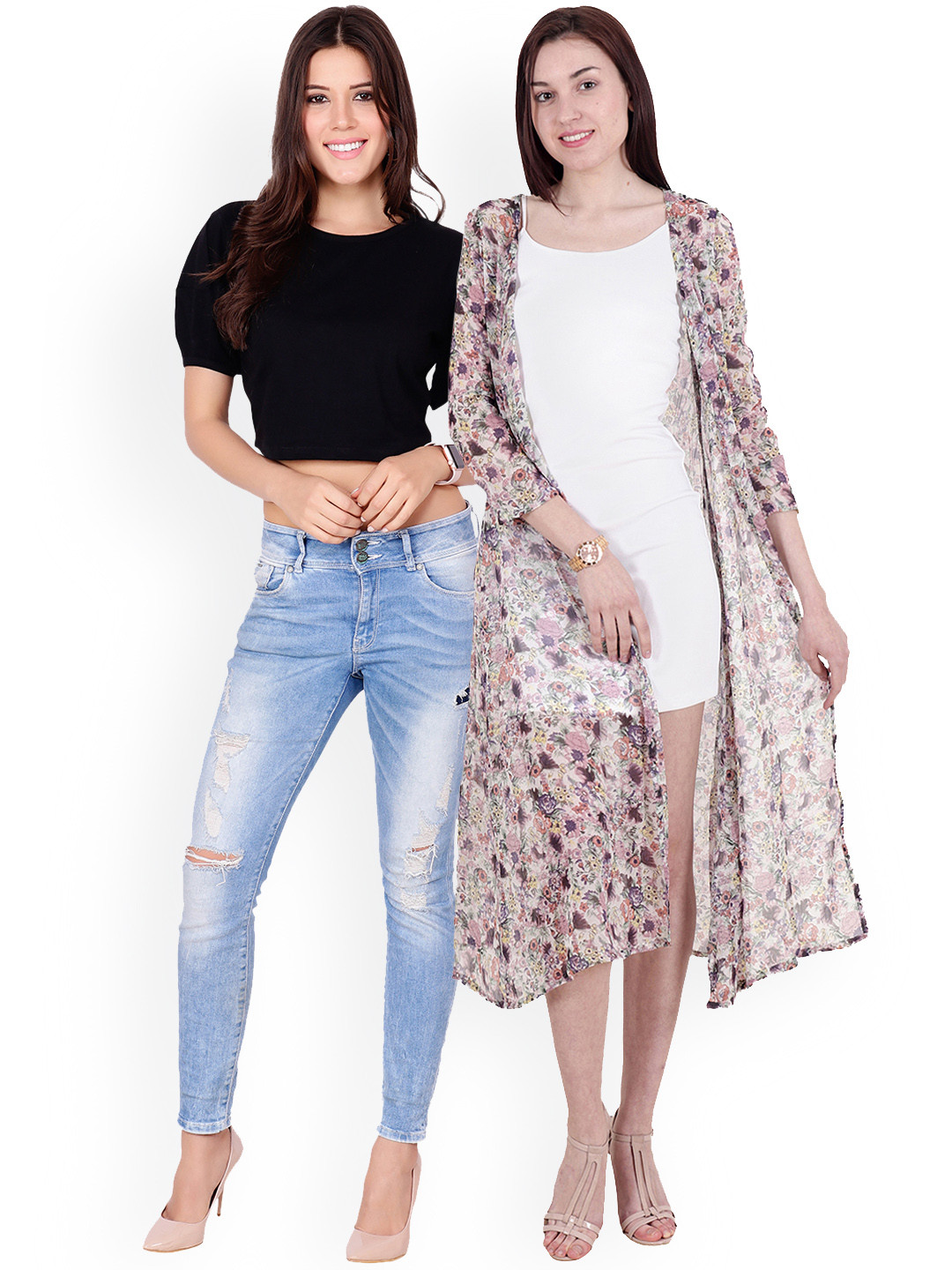 

SCORPIOUS Women Pack of Shrug & Top, Multi