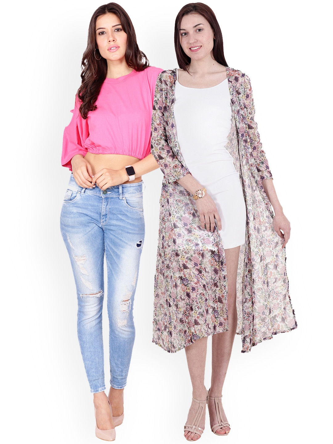 

SCORPIOUS Women Pack of Shrug & Top, Multi