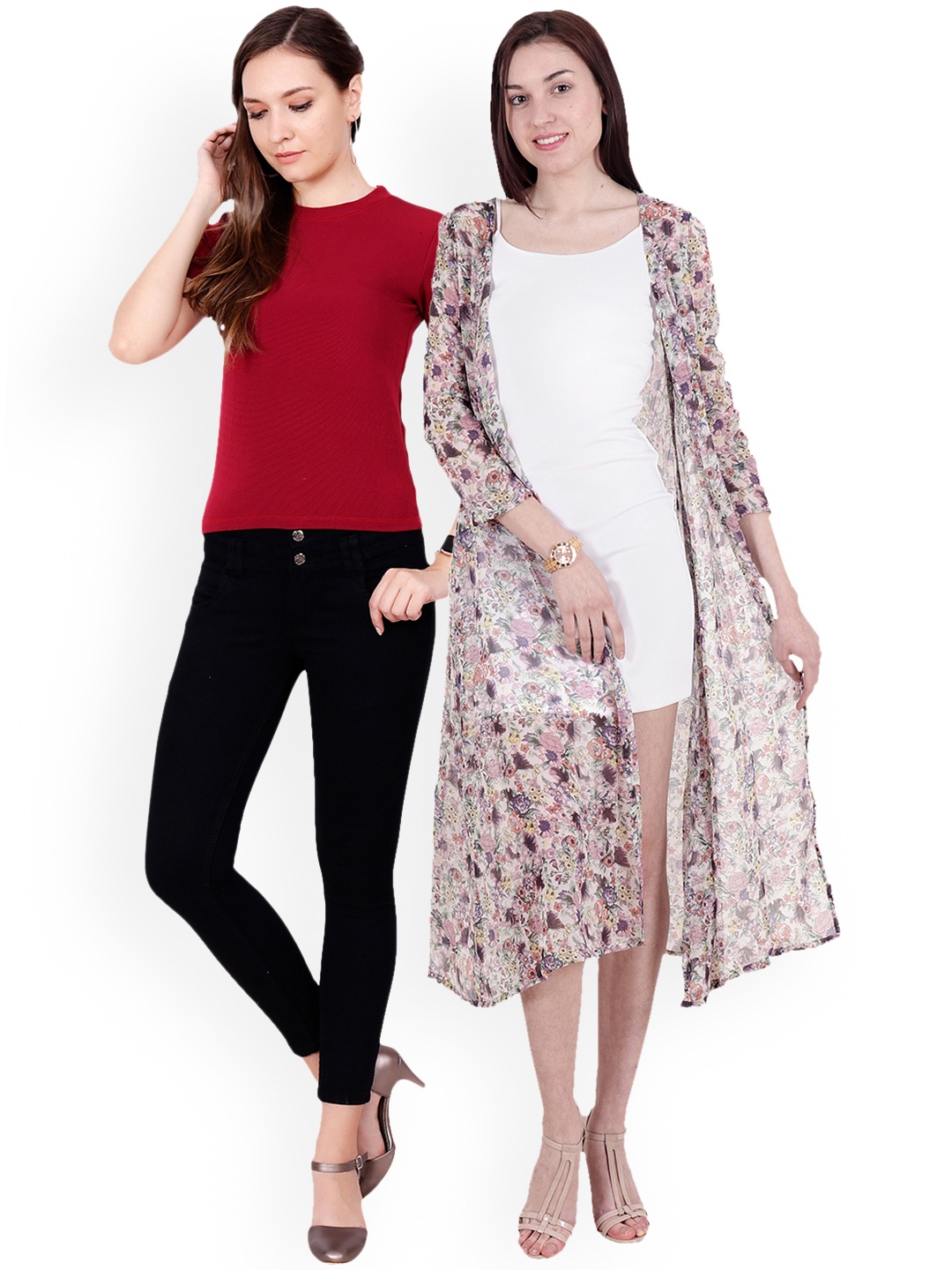 

SCORPIOUS Women Pack of Shrug & Top, Multi