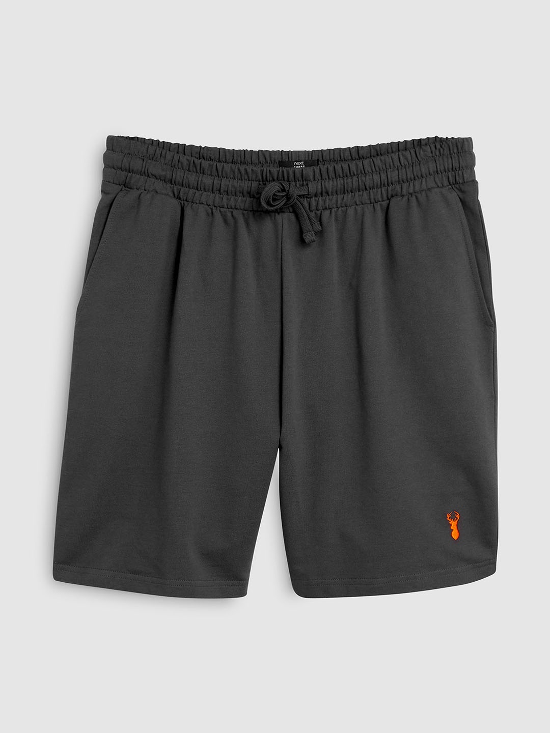 

NEXT Men Charcoal Grey Solid Regular Fit Regular Shorts