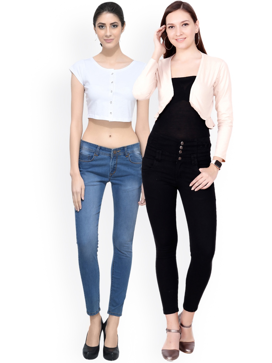 

SCORPIOUS Women Pack of Shrug and Top, White