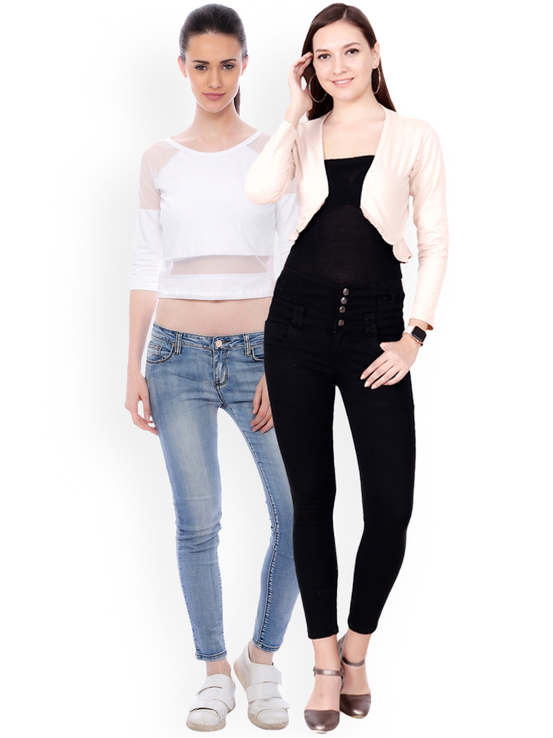 

SCORPIOUS Women Pack of Shrug and Top, White