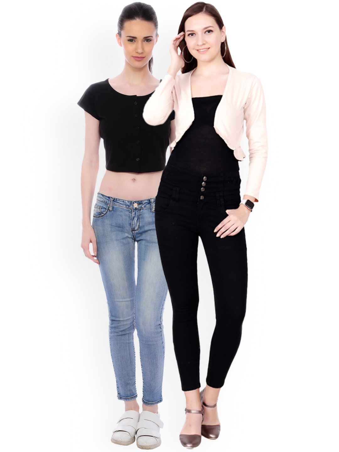 

SCORPIOUS Women Pack of Shrug and Top, Cream