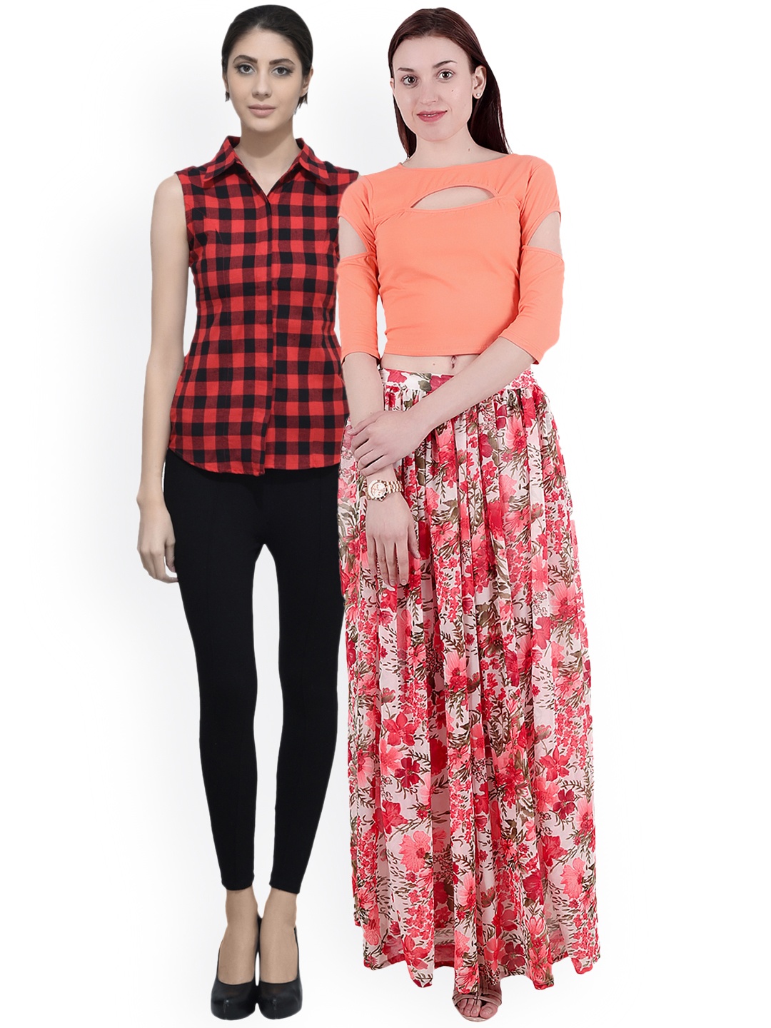 

Scorpious Women Pack of Shirt and Top, Red