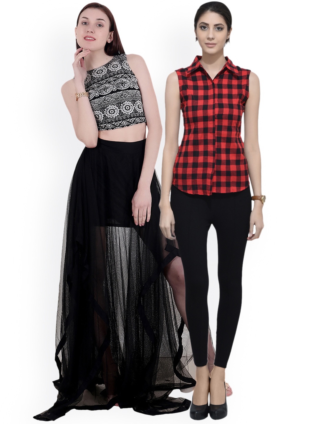 

SCORPIOUS Women Pack of shirt and Top, Black