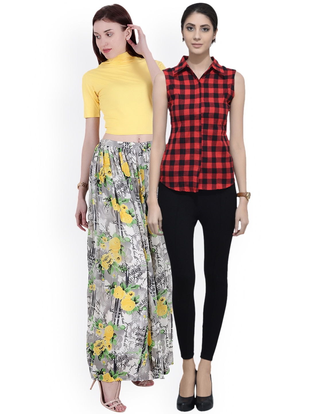 

SCORPIOUS Women Pack of Shirt and Top, Yellow