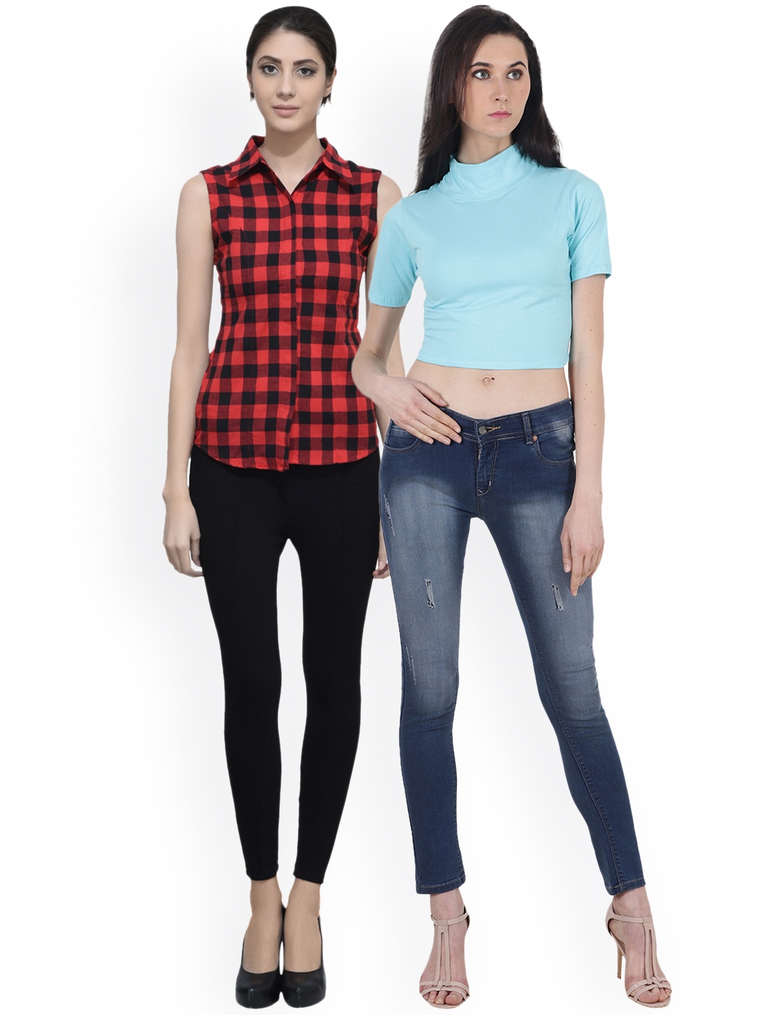 

SCORPIOUS Women Pack of Shirt and Top, Blue