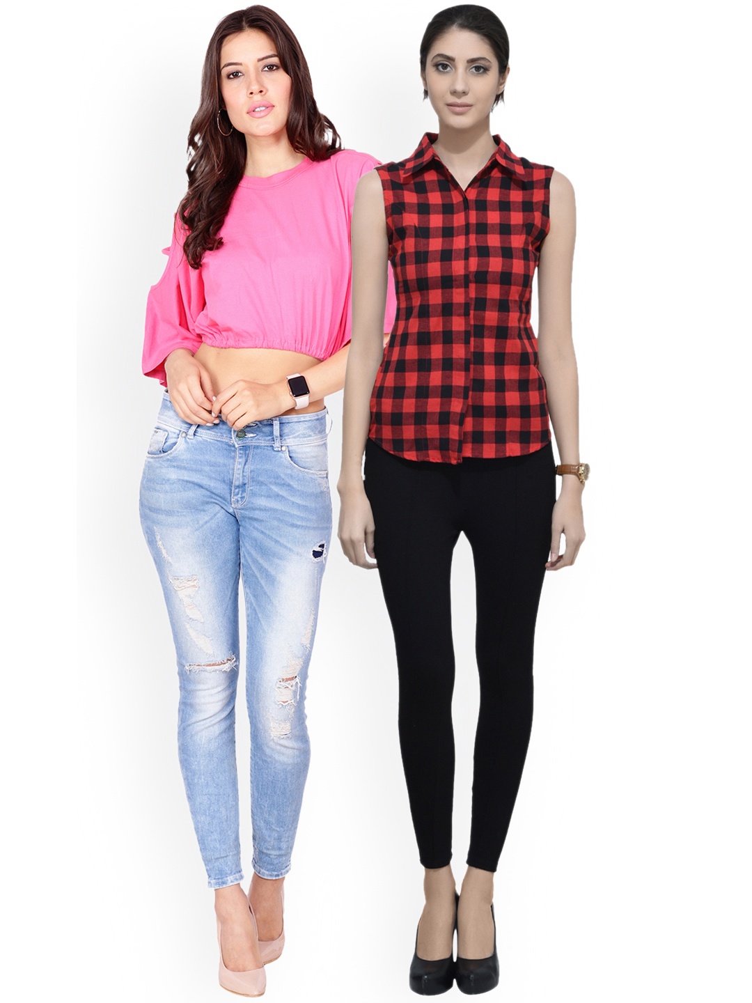 

Scorpious Women Pack of Shirt and Top, Red