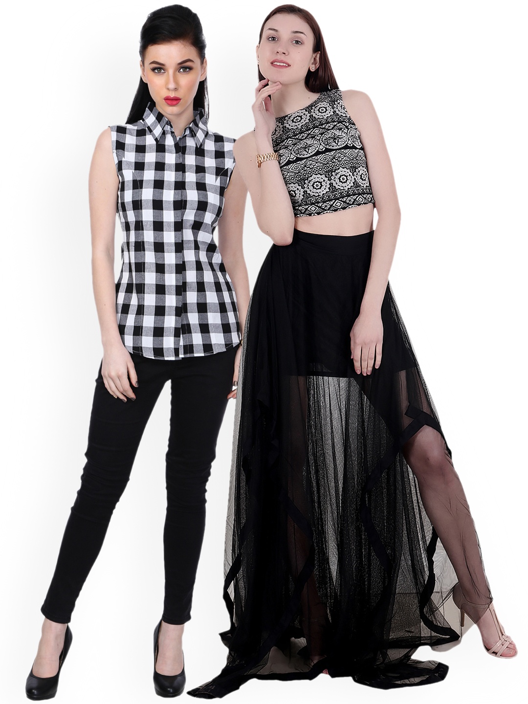 

SCORPIOUS Women Pack of Shirt and Top, Black