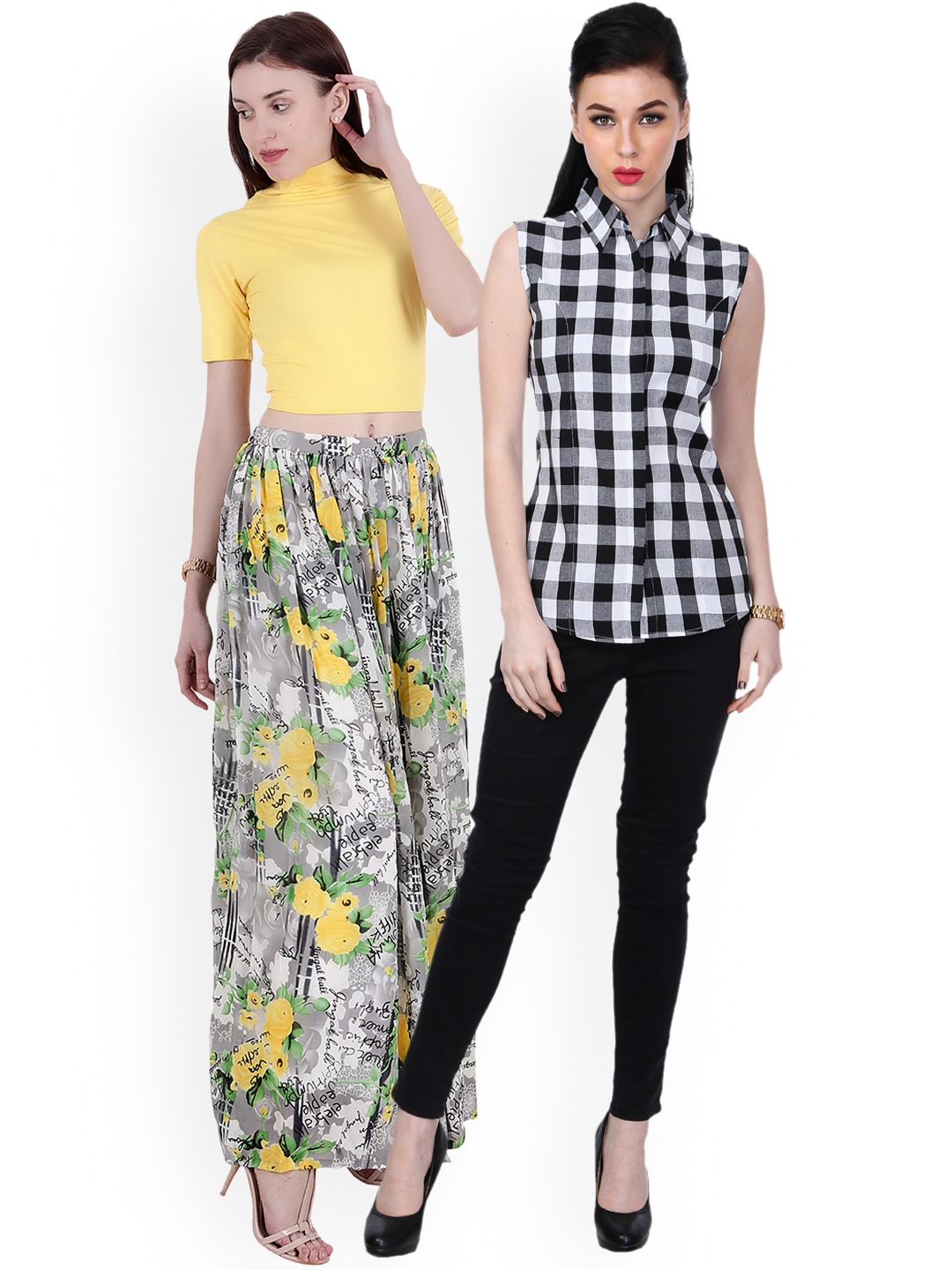 SCORPIOUS Women Pack of Shirt and Top, Yellow
