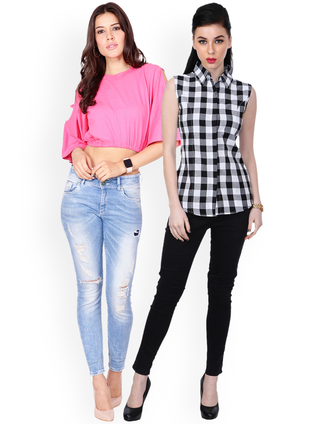 

SCORPIOUS Women Pack of Shirt and Top, Pink
