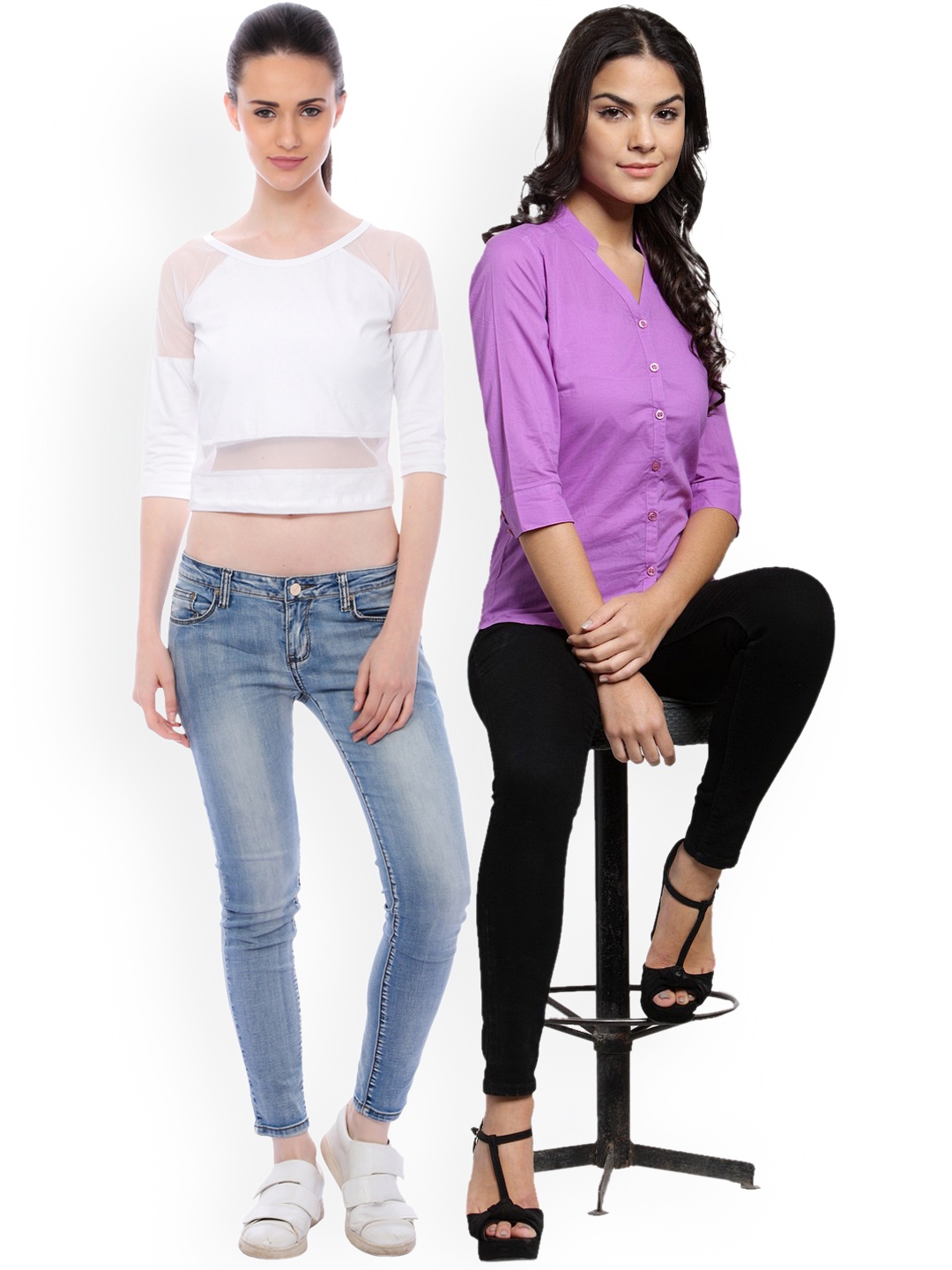 

SCORPIOUS Women Pack of Shirt and Top, White