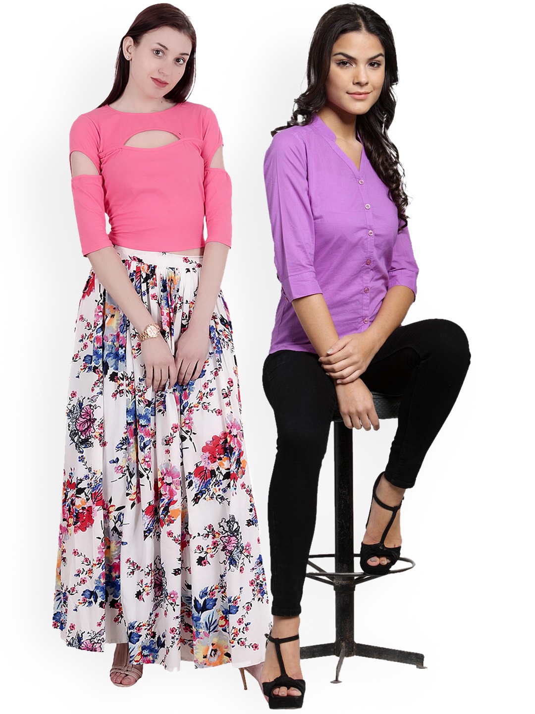 

SCORPIOUS Women Pack of Shirt and Top, Pink