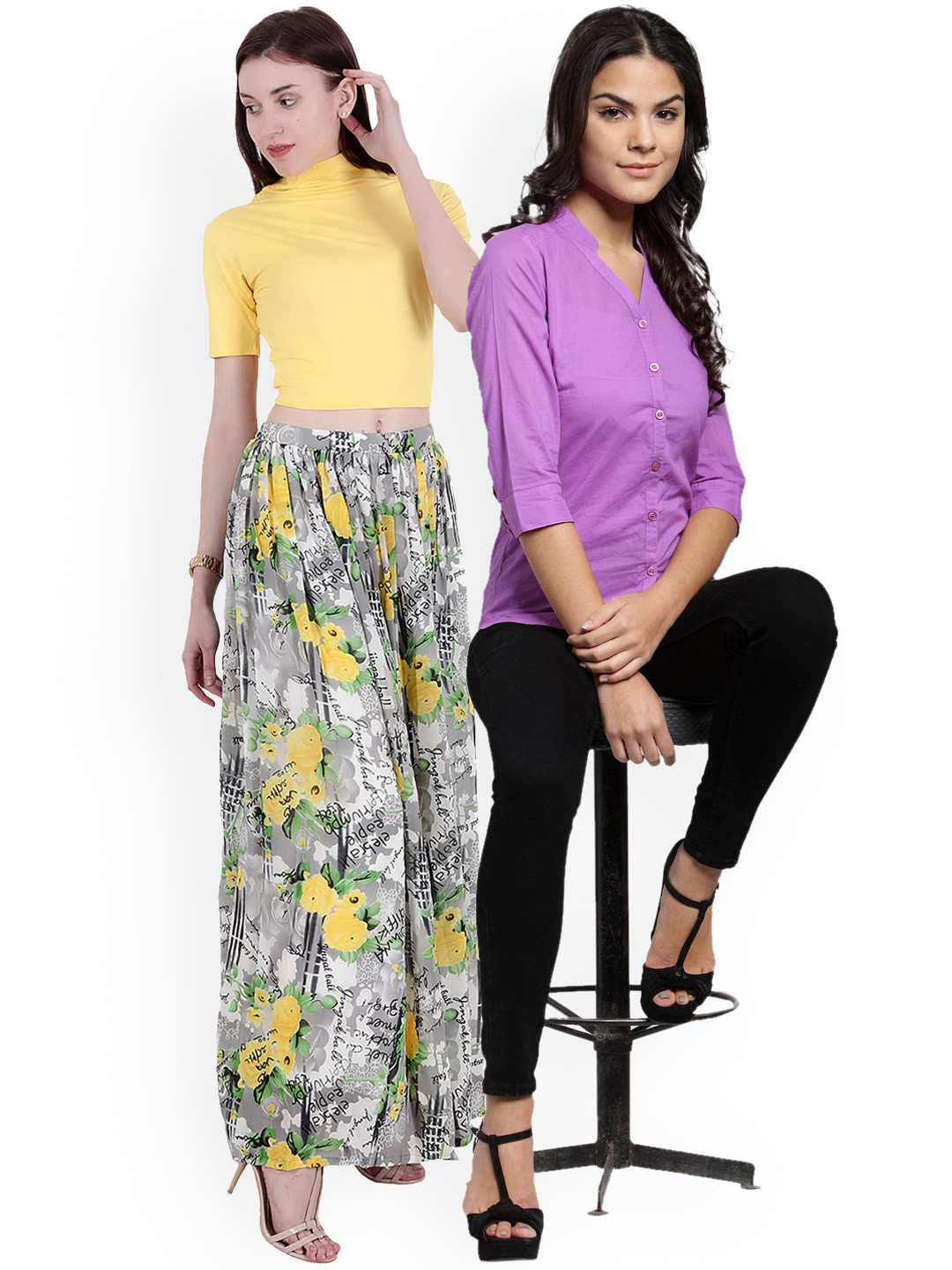 

SCORPIOUS Women Pack of Shirt and Top, Yellow