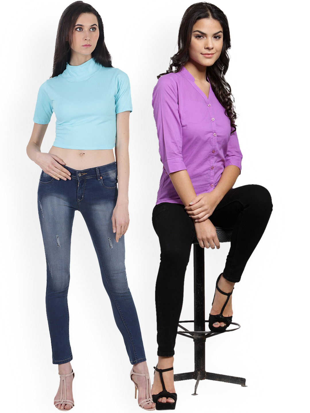 

SCORPIOUS Women Pack of Shirt and Top, Blue