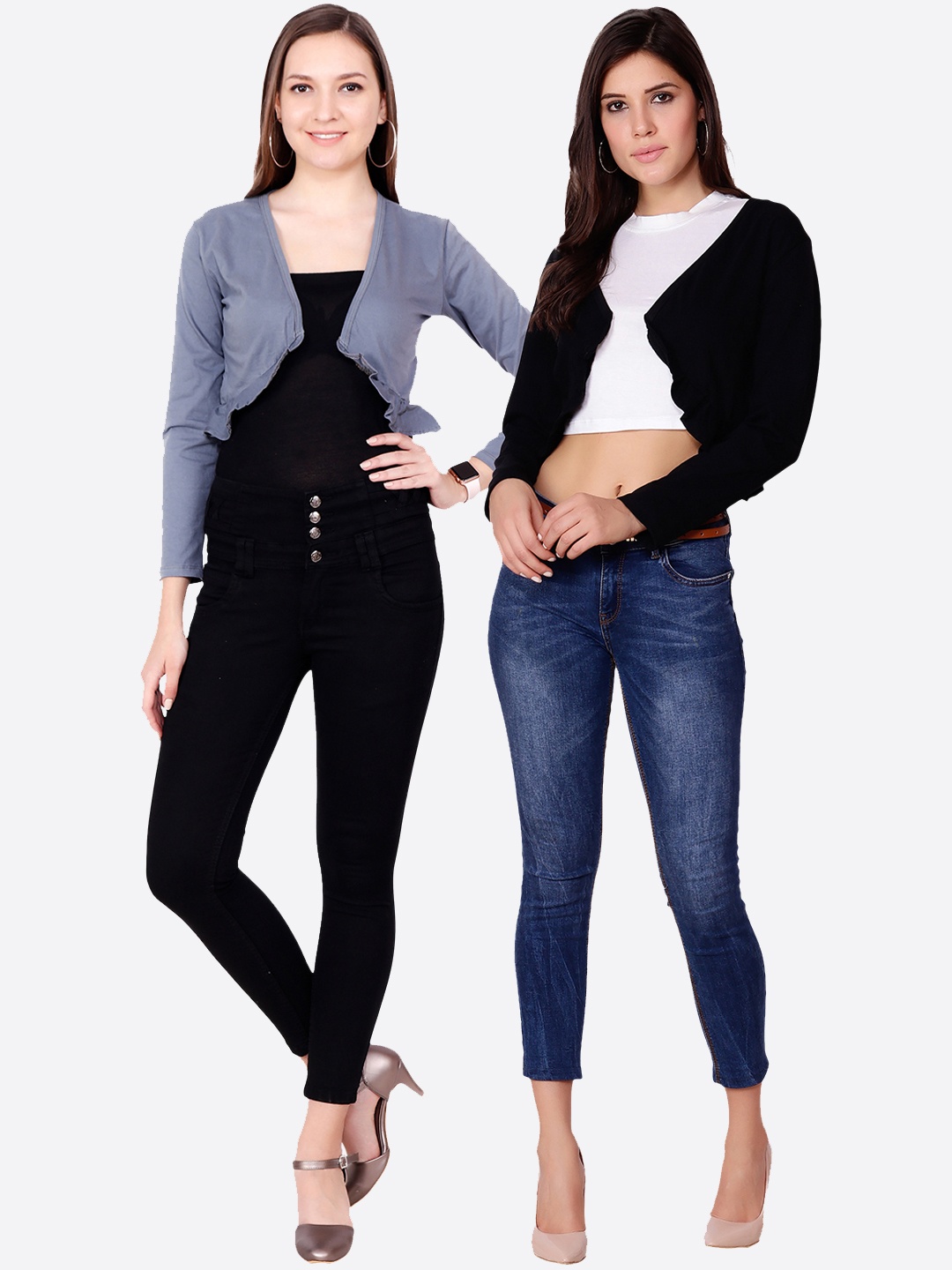 

SCORPIOUS Women Pack of two Shrugs, Black