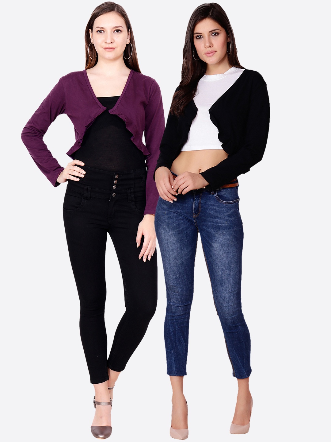 

SCORPIOUS Women Pack of two Shrugs, Black