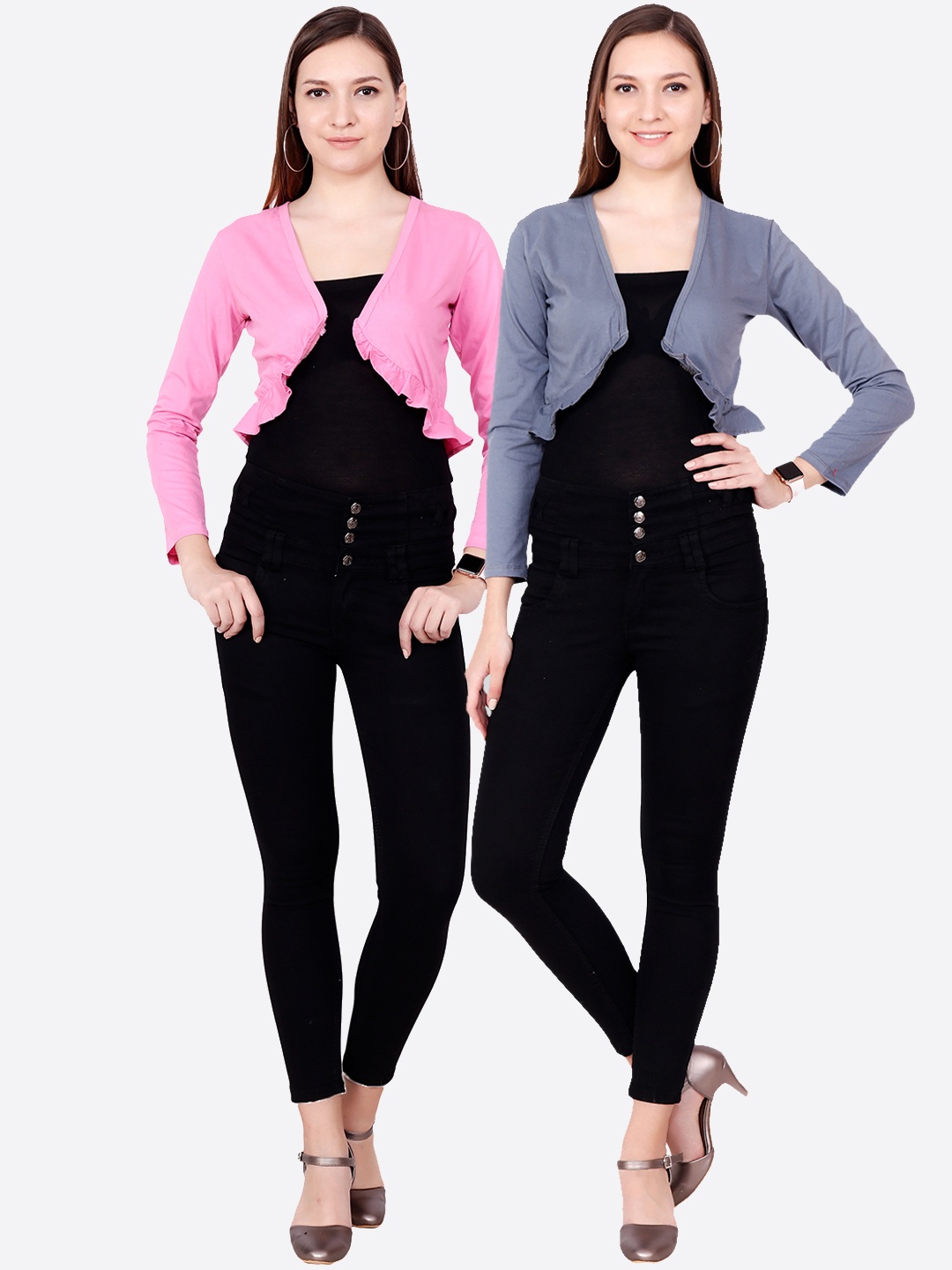 

SCORPIOUS Women Pack of two Shrugs, Blue