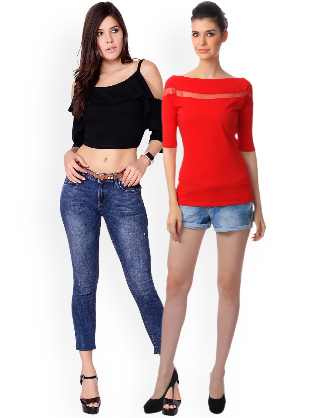 

SCORPIOUS Women Pack of two Tops, Red
