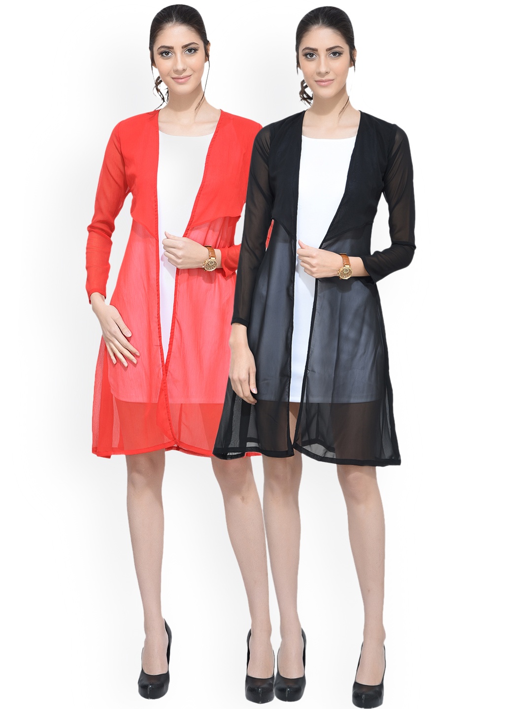 

SCORPIOUS Women Pack of two Shrugs, Red