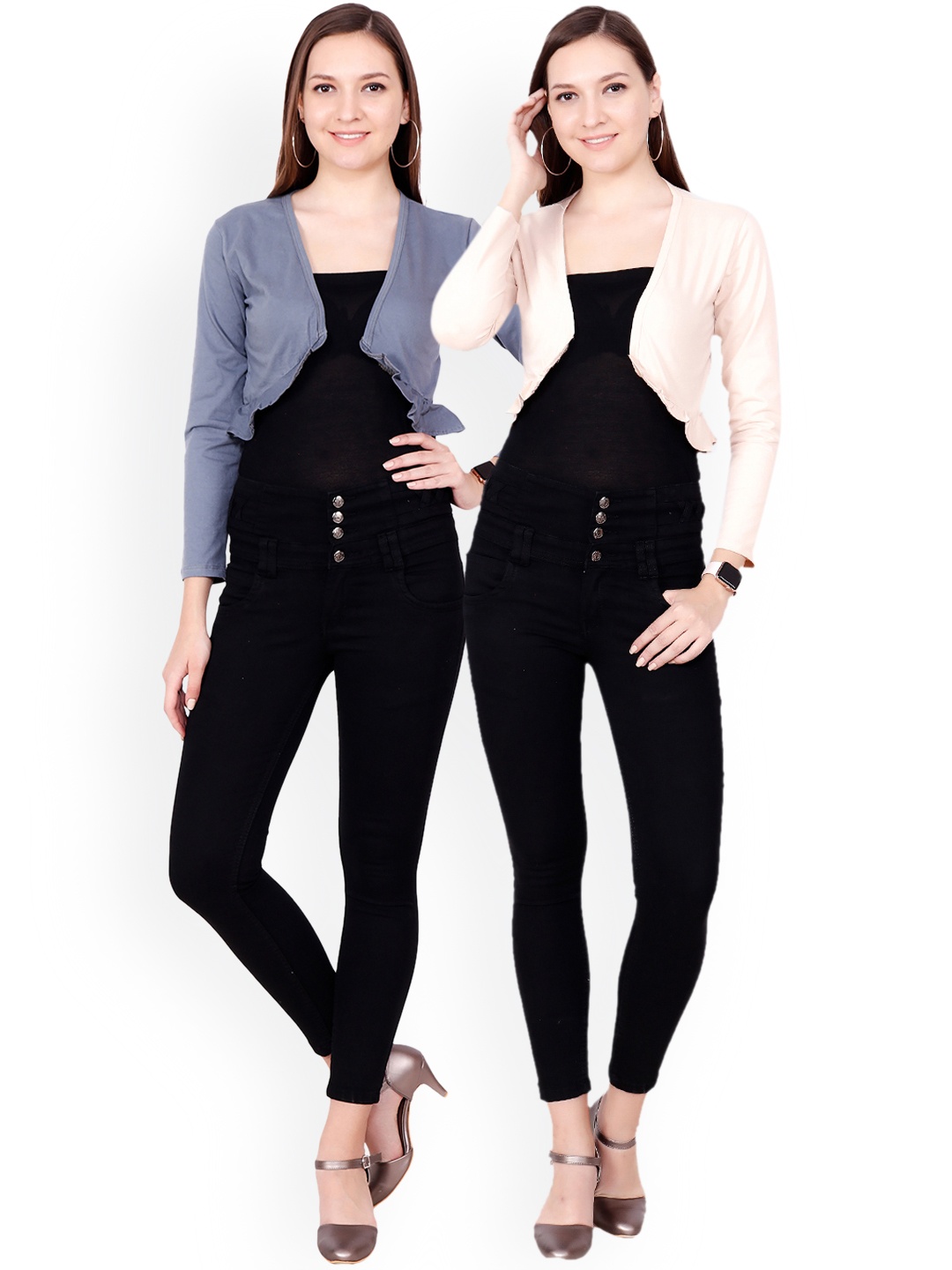 

SCORPIOUS Women Pack of two Shrugs, Cream