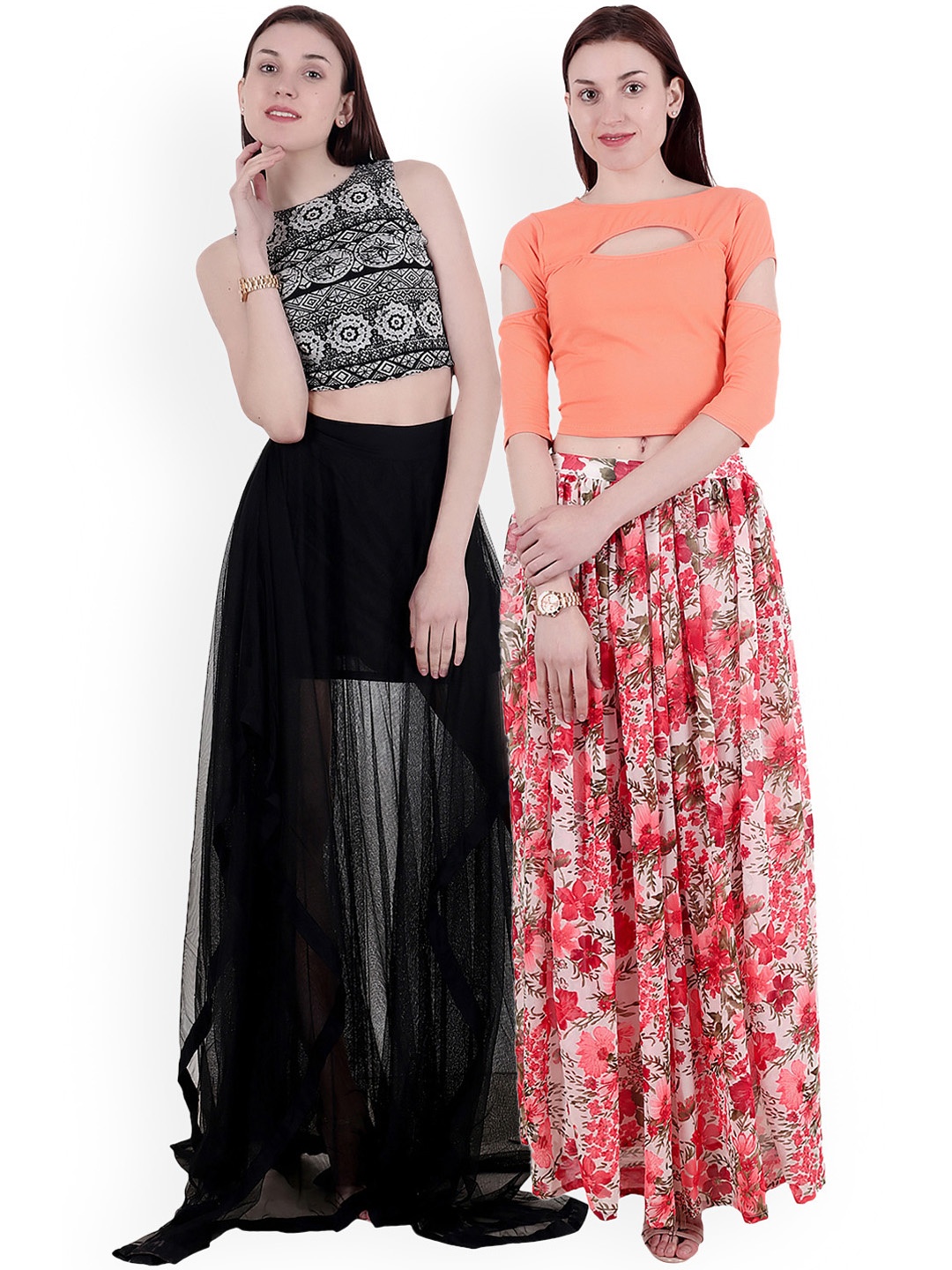 SCORPIUS Women Pack of 2 Tops, Black