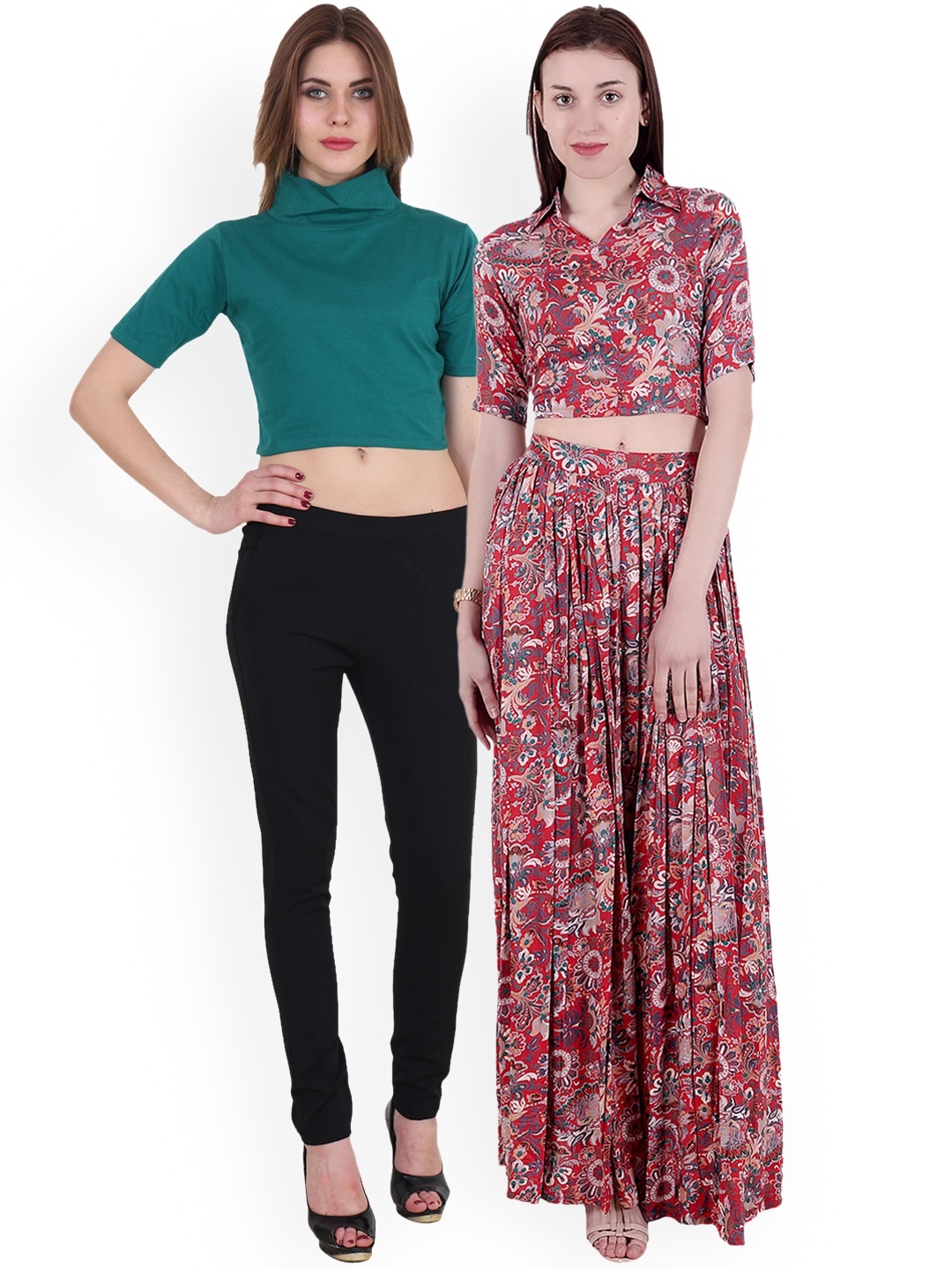 

SCORPIUS Women Pack of 2 Tops, Red