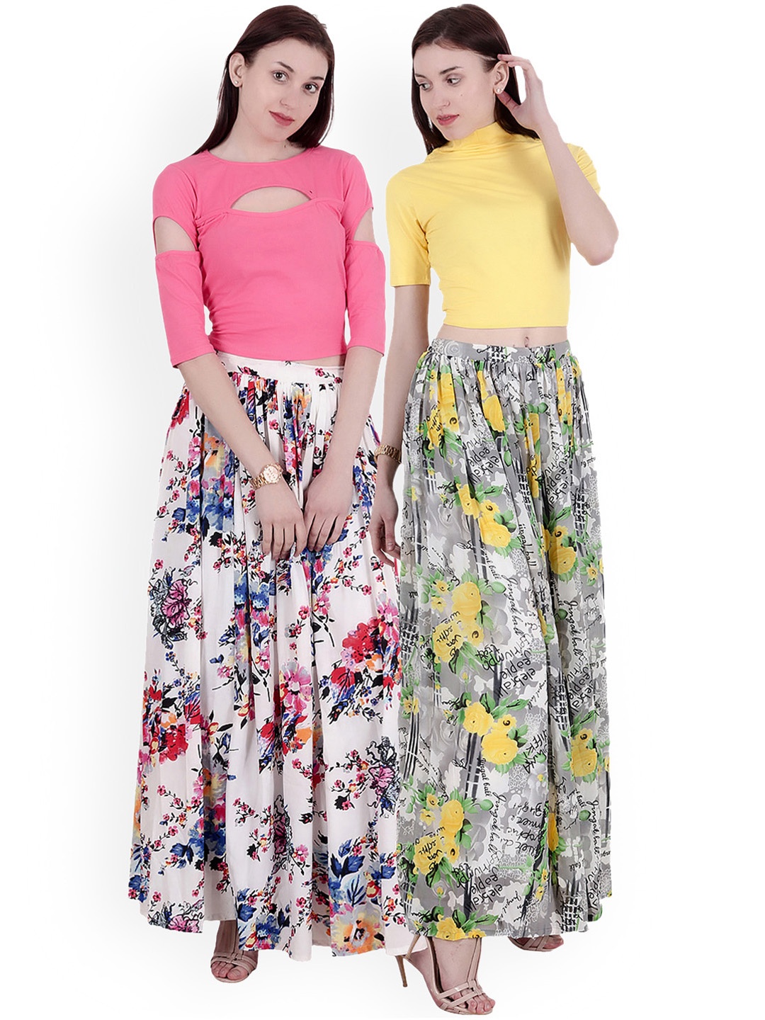

SCORPIUS Women Pack of 2 Solid Tops, Pink