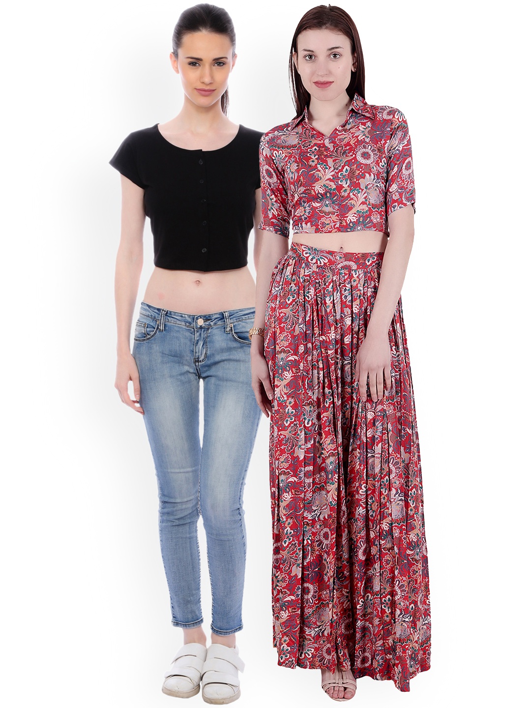 

SCORPIUS Women Pack of 2 Tops, Red