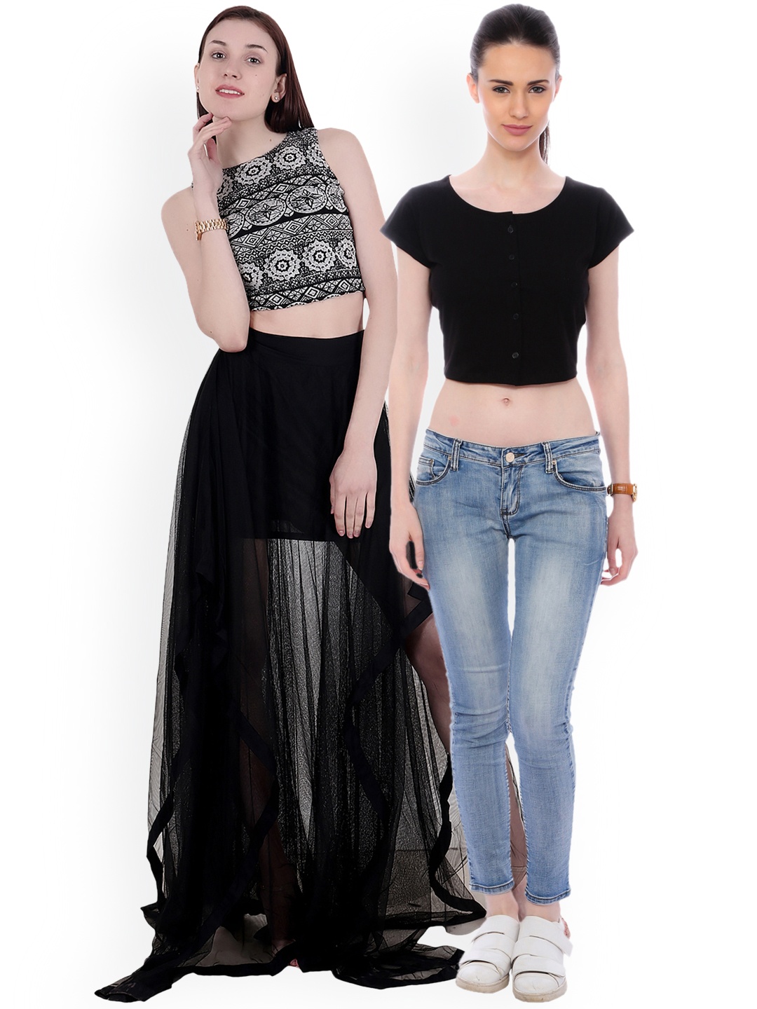

SCORPIUS Women pack of 2 Black Tops
