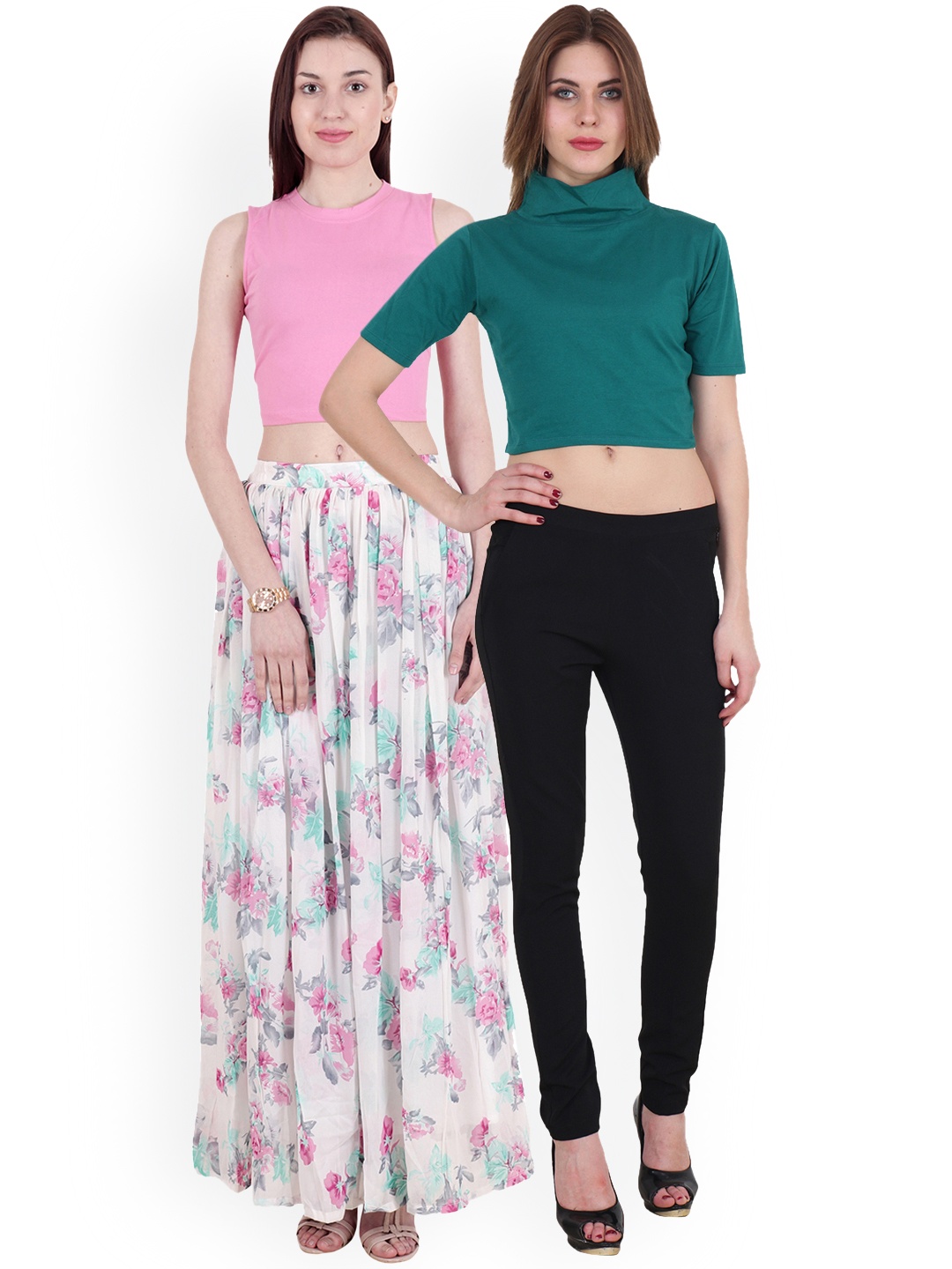 

SCORPIUS Women Pack of 2 Tops, Green