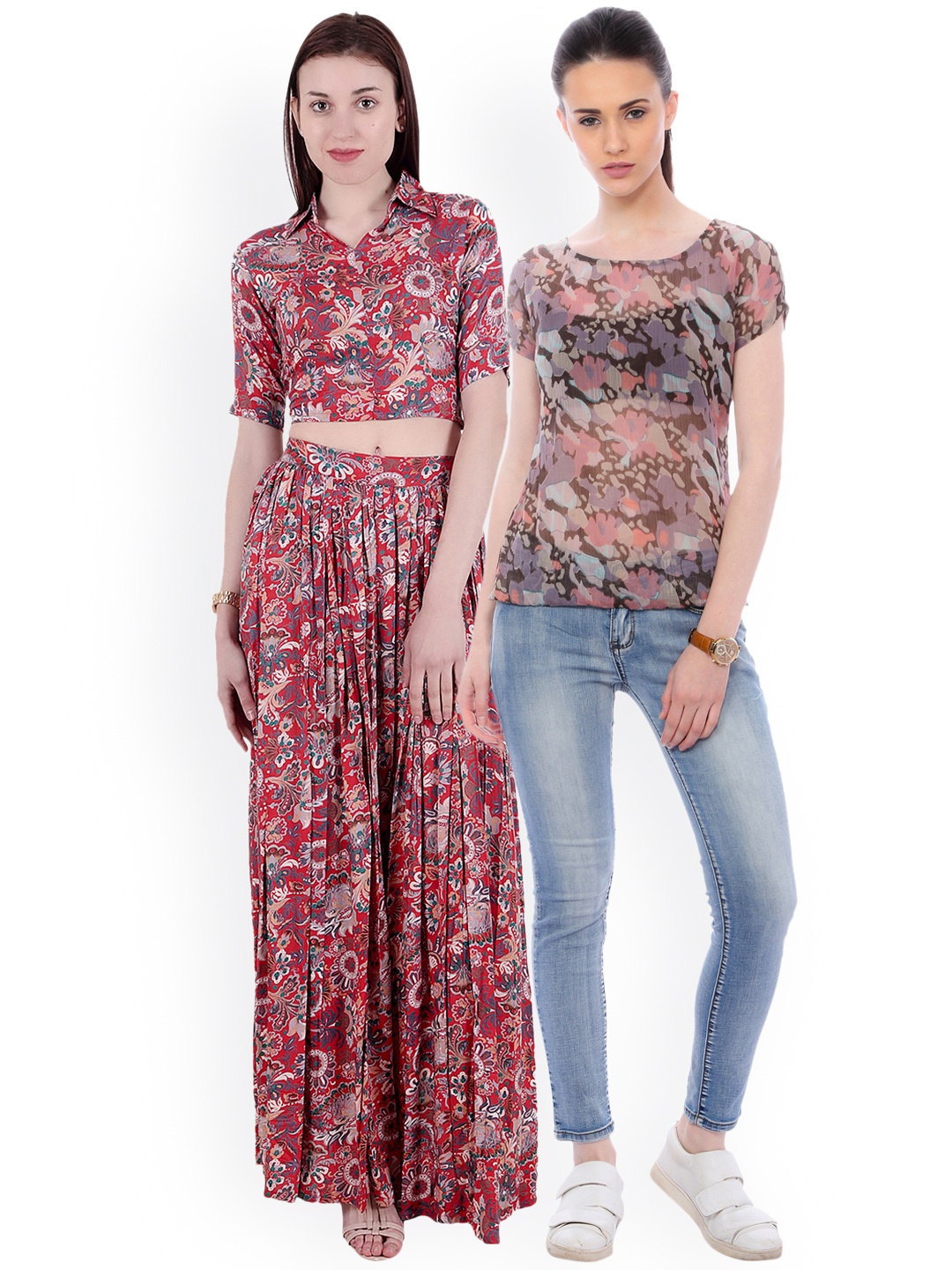 

SCORPIUS Women Pack of 2 Tops, Multi
