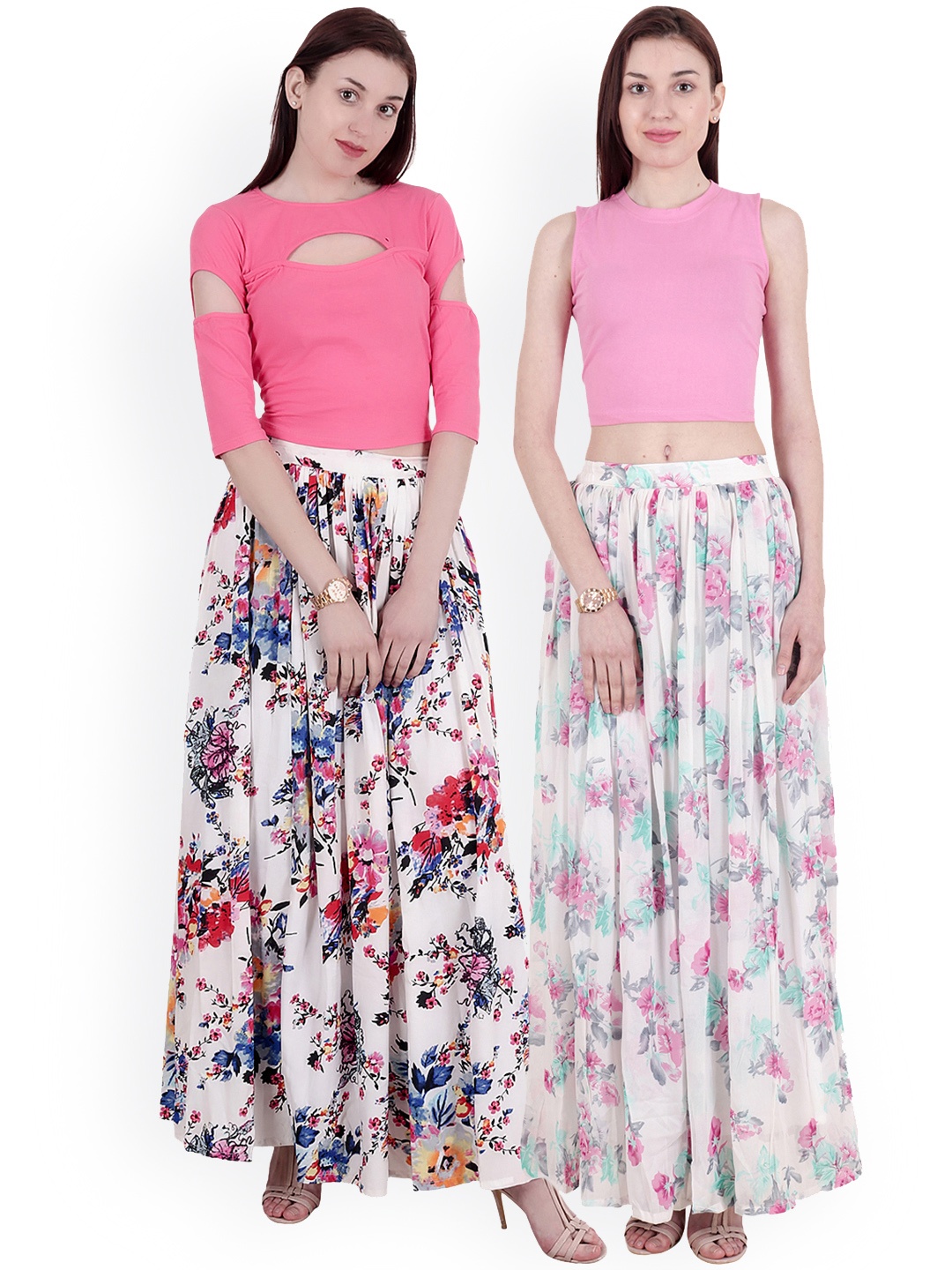 

SCORPIUS Women Pack of 2 Crop Tops, Pink