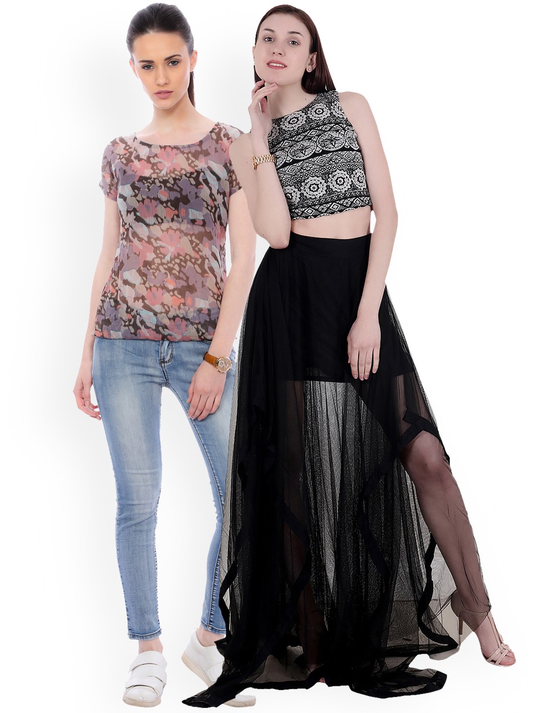 

SCORPIUS Women Pack of 2 Tops, Multi
