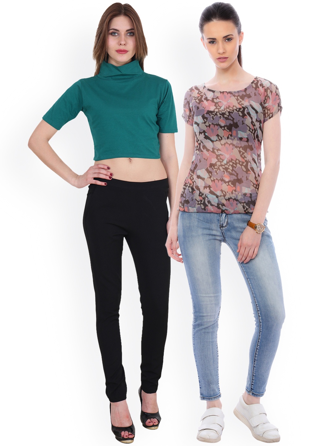 

SCORPIUS Women Pack of 2 Tops, Multi