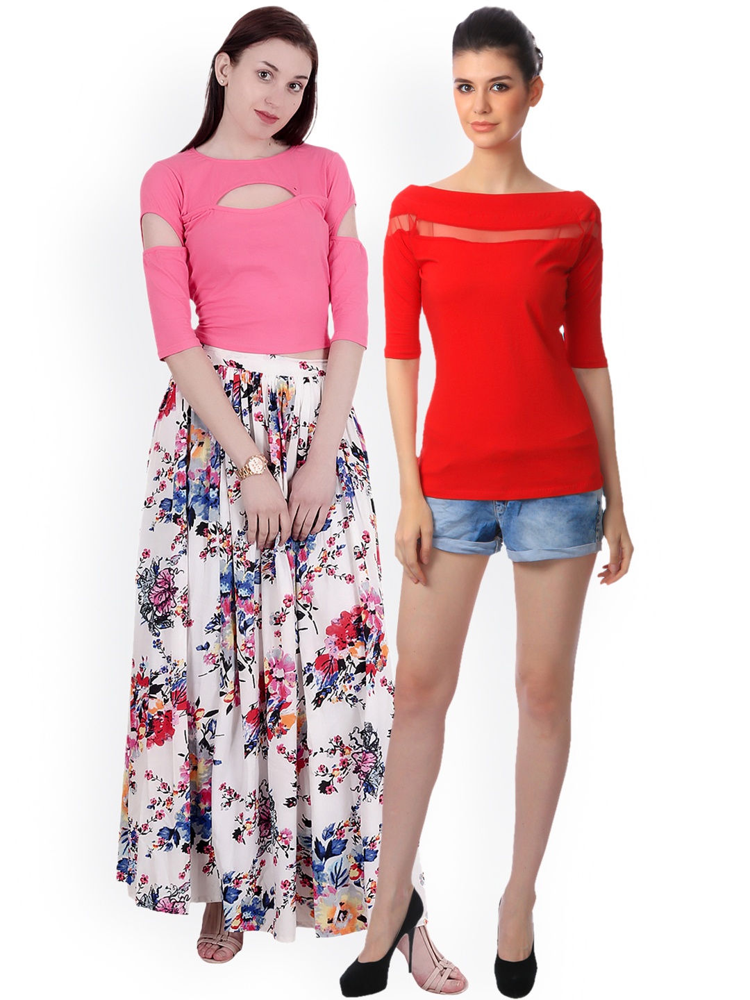 

SCORPIUS Women Pack of 2 Tops, Pink