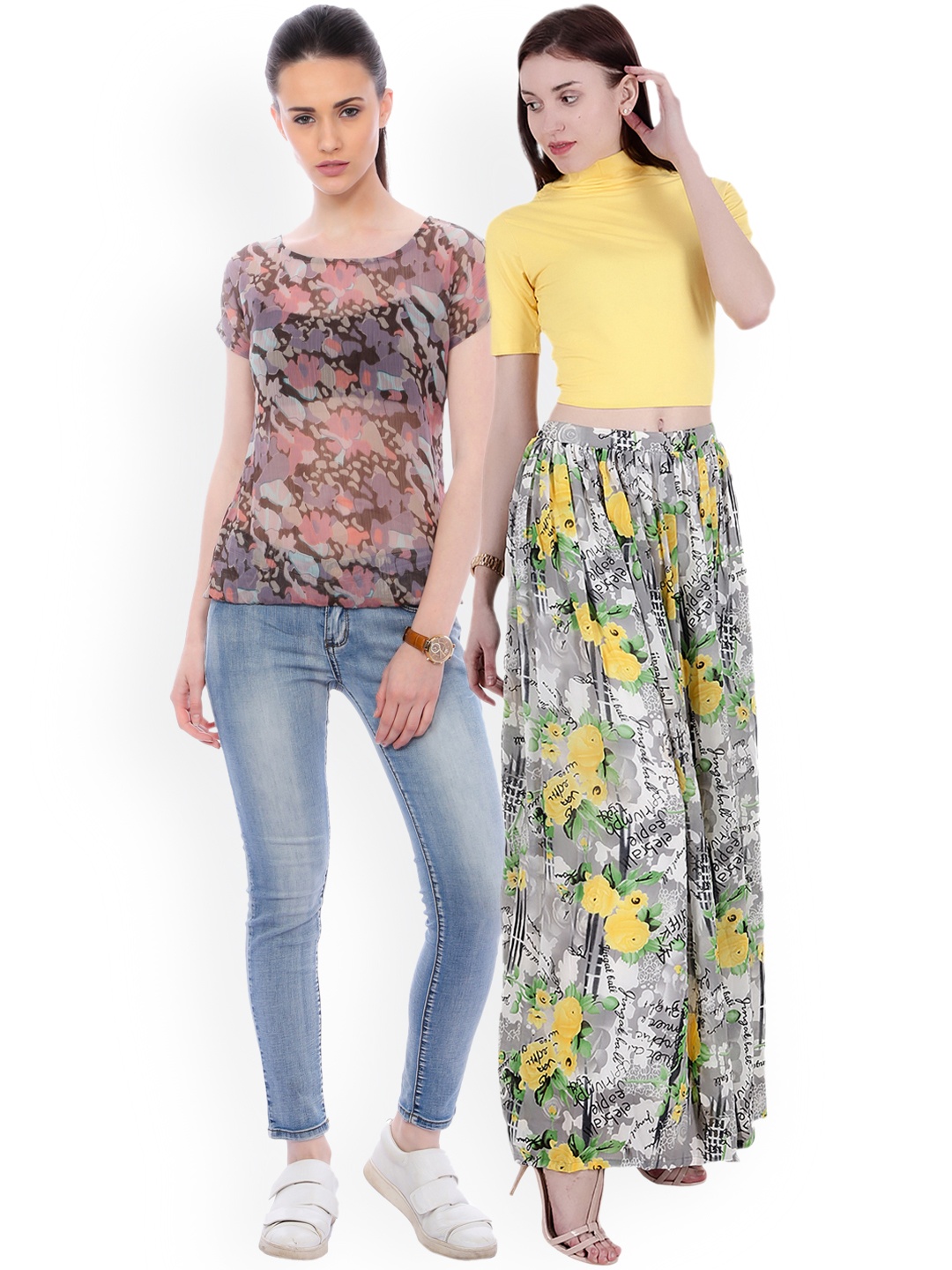 

SCORPIUS Women Pack of 2 Tops, Multi