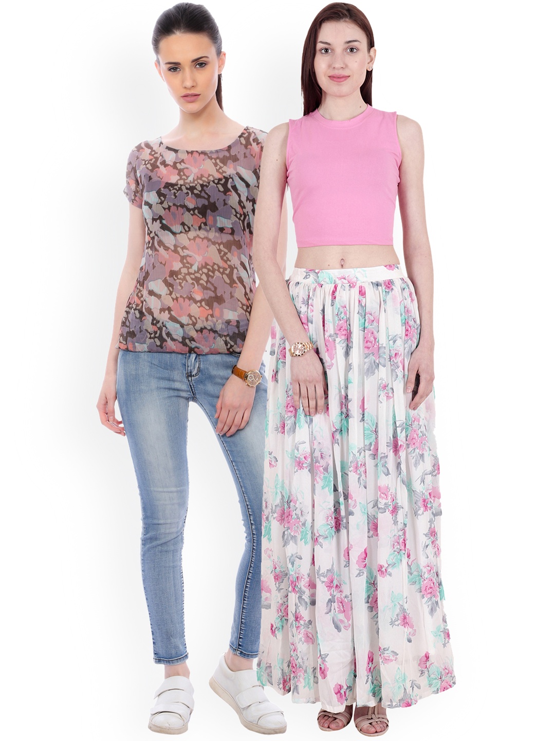 

SCORPIUS Women Pack of 2 Tops, Multi
