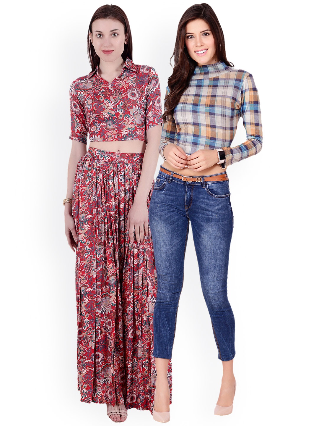 SCORPIUS Women Pack of 2 Tops, Red