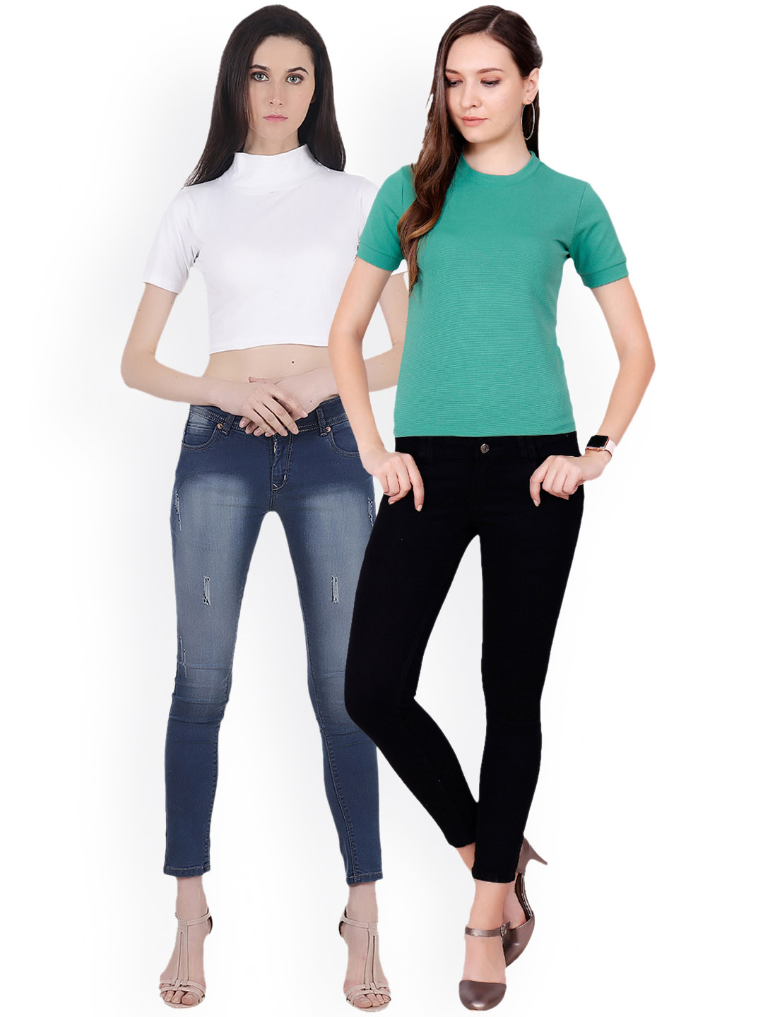 

SCORPIUS Women Pack of 2 Tops, White