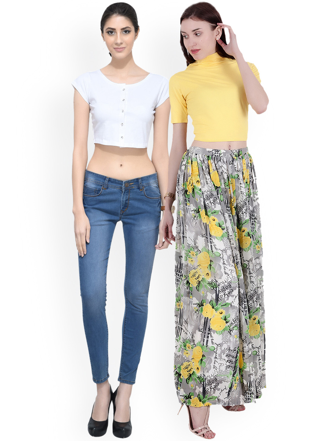 

SCORPIUS Women Pack of 2 Pure Cotton Tops, White